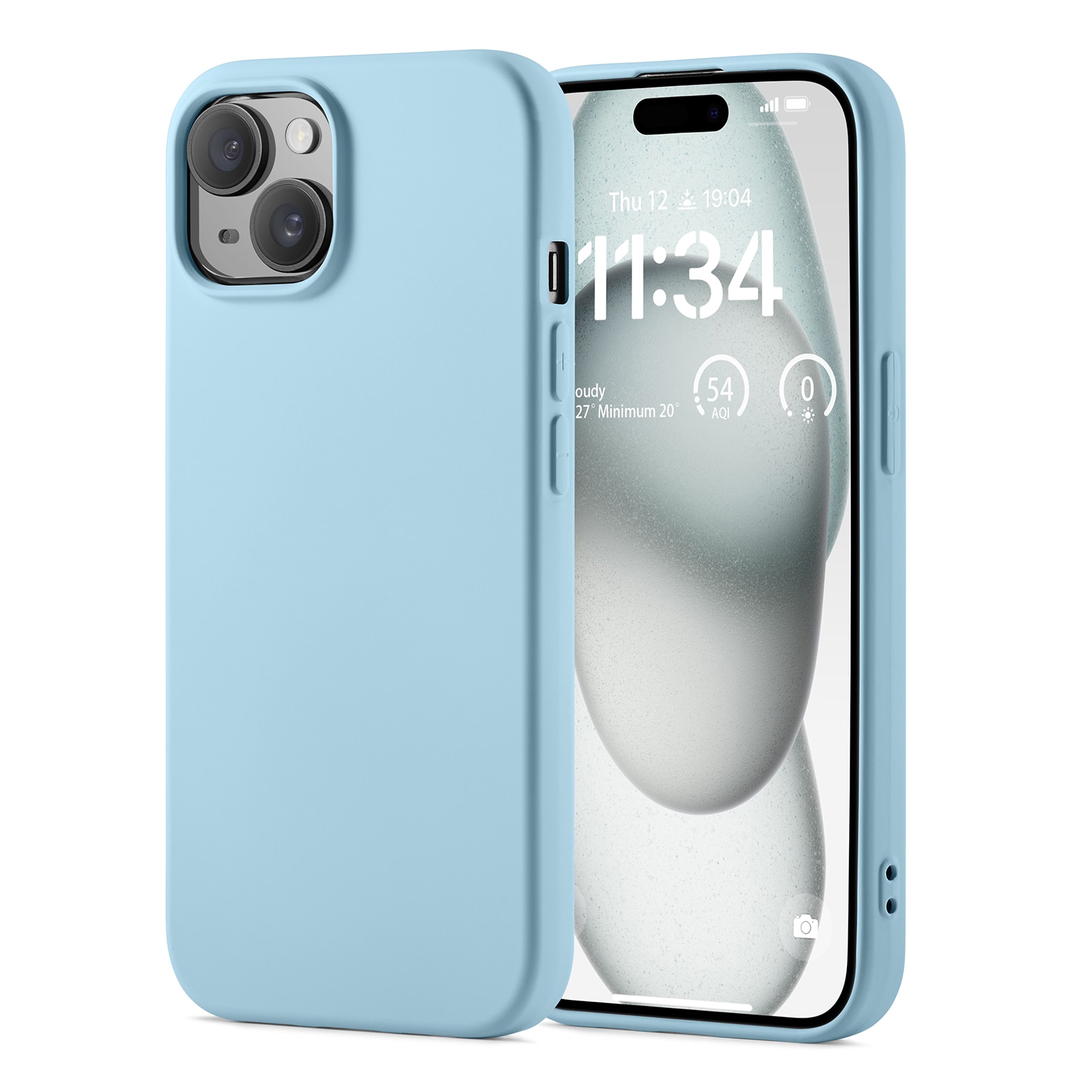 Coque TPU iPhone 13, bleu