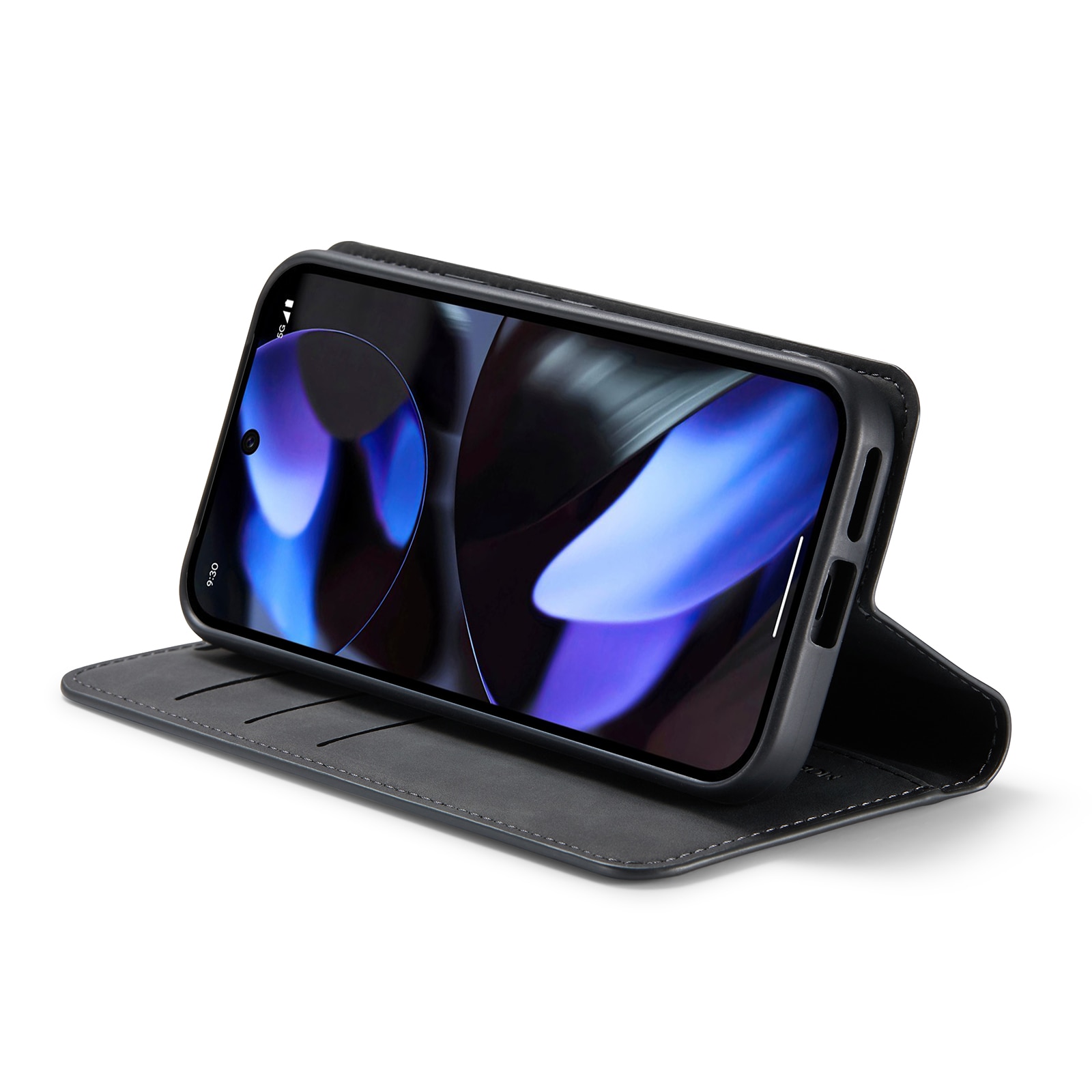 Coque portefeuille mince Google Pixel 9a, Noir