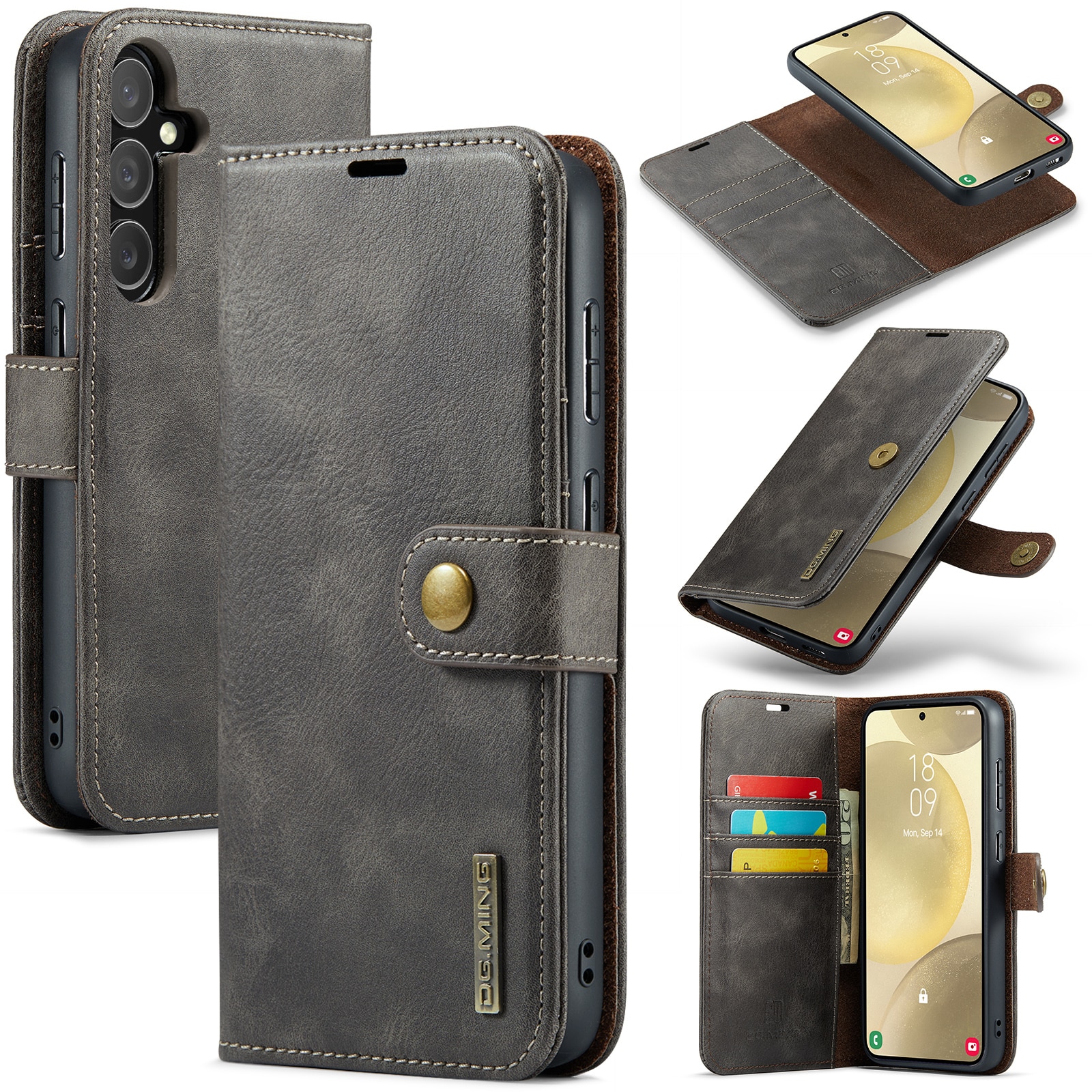 Étui portefeuille Magnet Wallet Samsung Galaxy S25 Plus, Brown