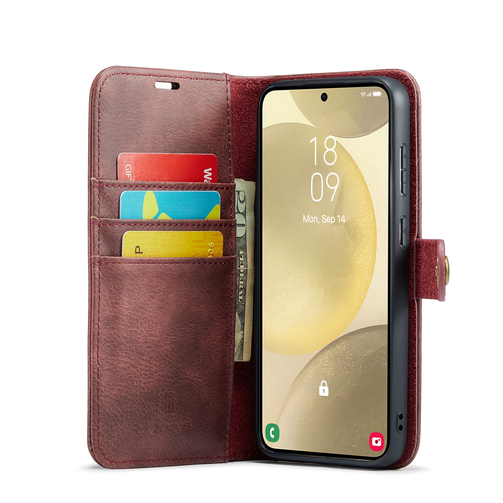 Étui portefeuille Magnet Wallet Samsung Galaxy A56, Cognac