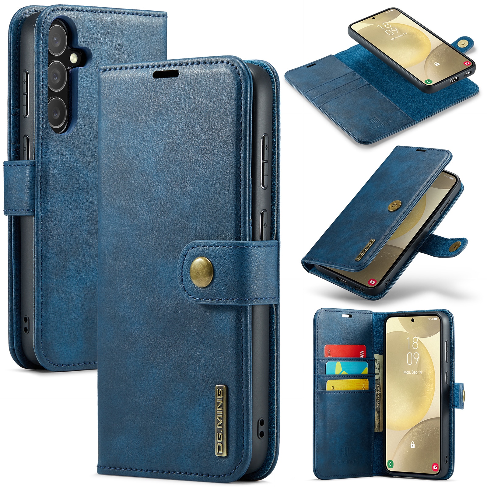 Étui portefeuille Magnet Wallet Samsung Galaxy S25 Plus, Blue