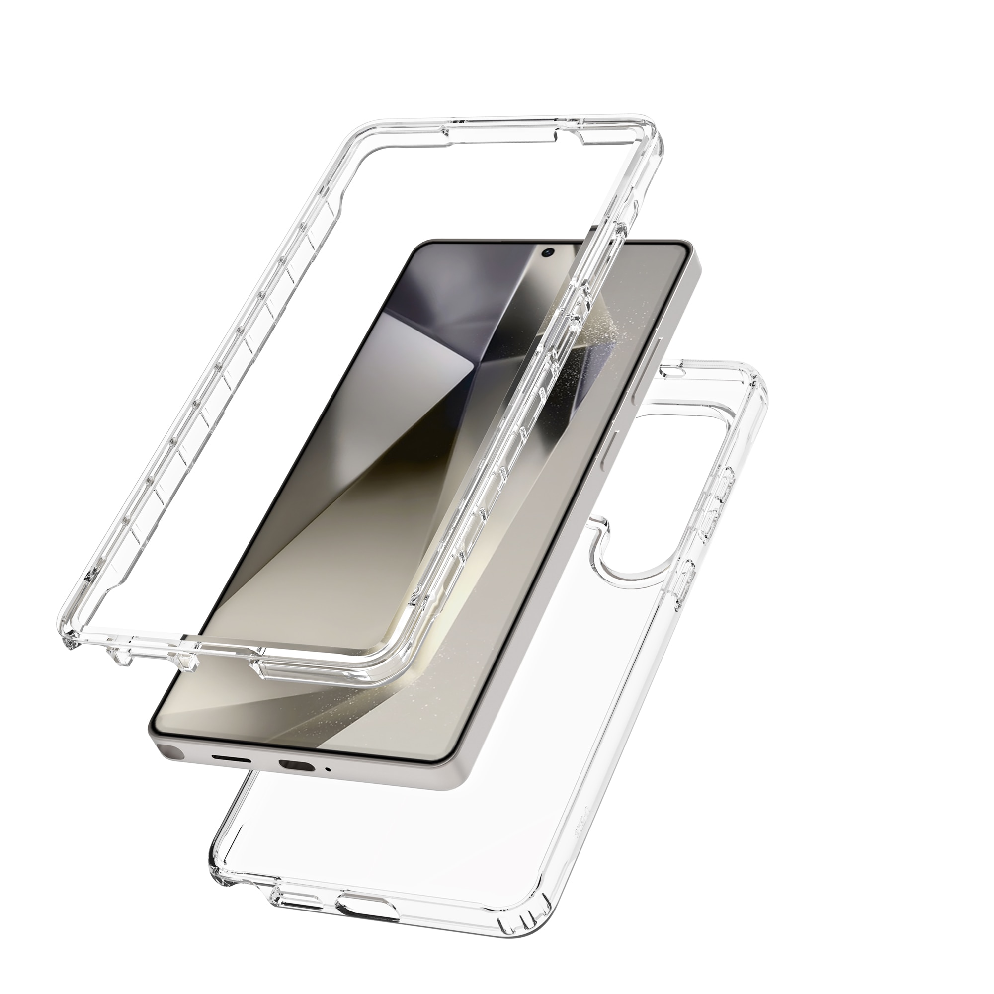 Coque de couverture complète Samsung Galaxy S25 Ultra, transparent