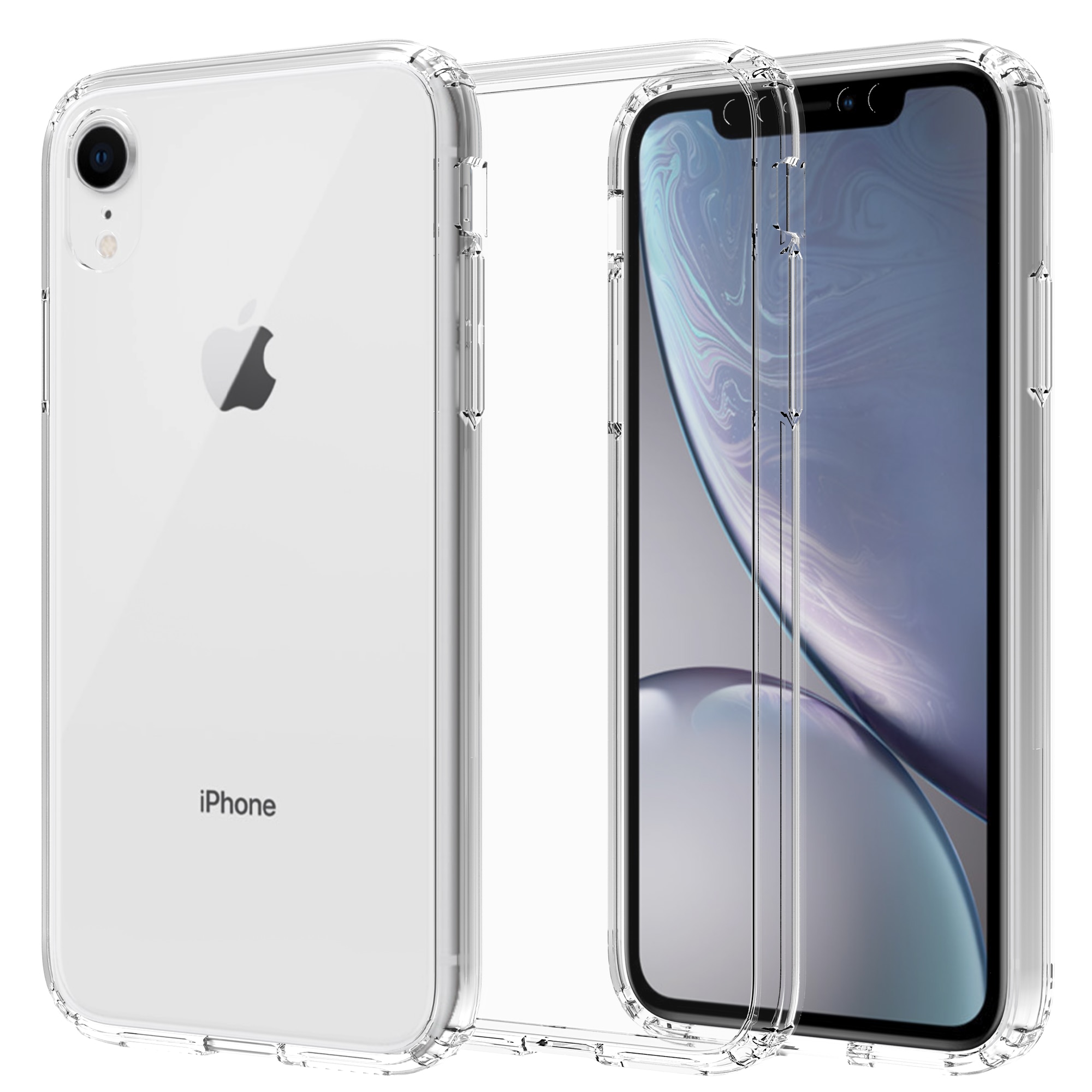 Coque hybride pour iPhone Xr, transparent