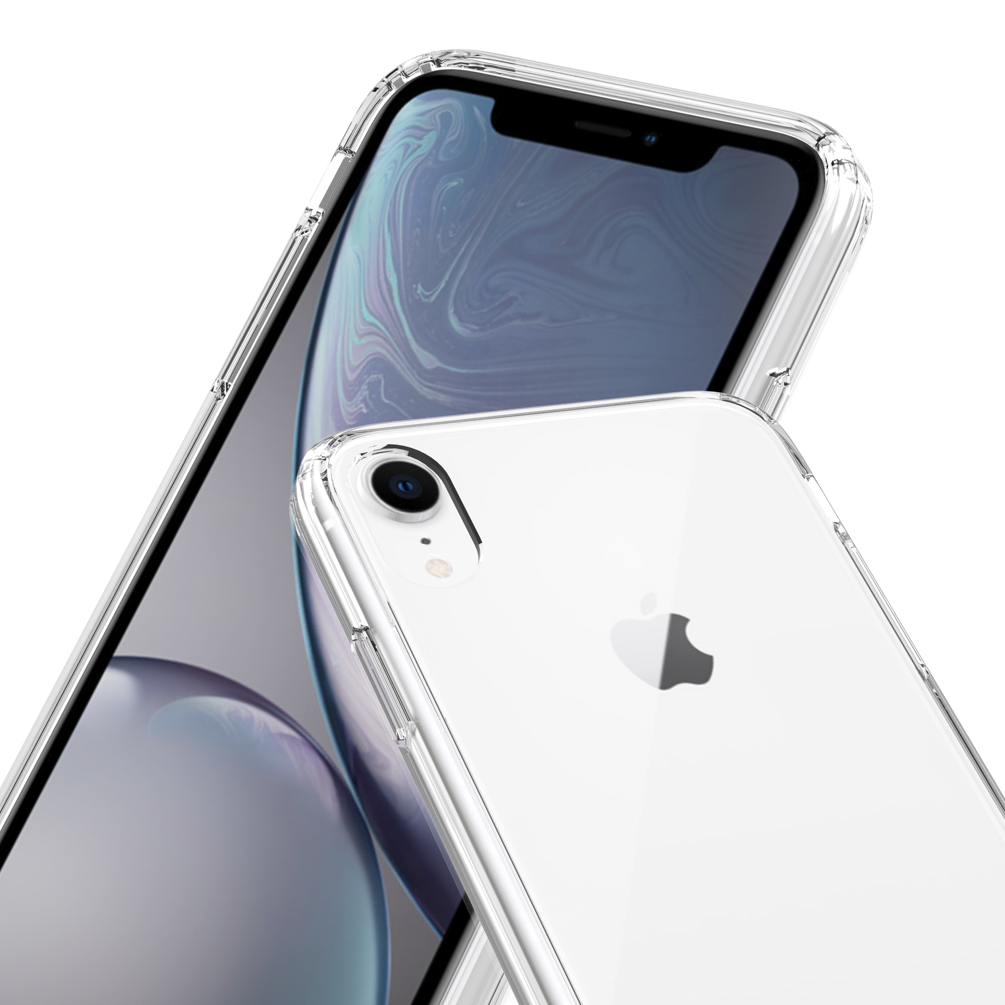 Coque hybride pour iPhone Xr, transparent