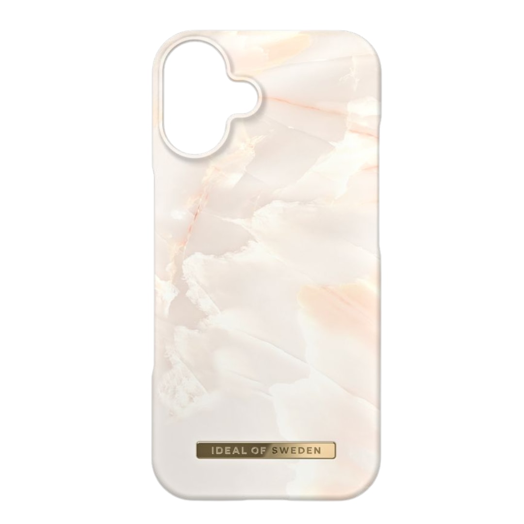 Coque Fashion Case iPhone 16, Rose Pearl Marble