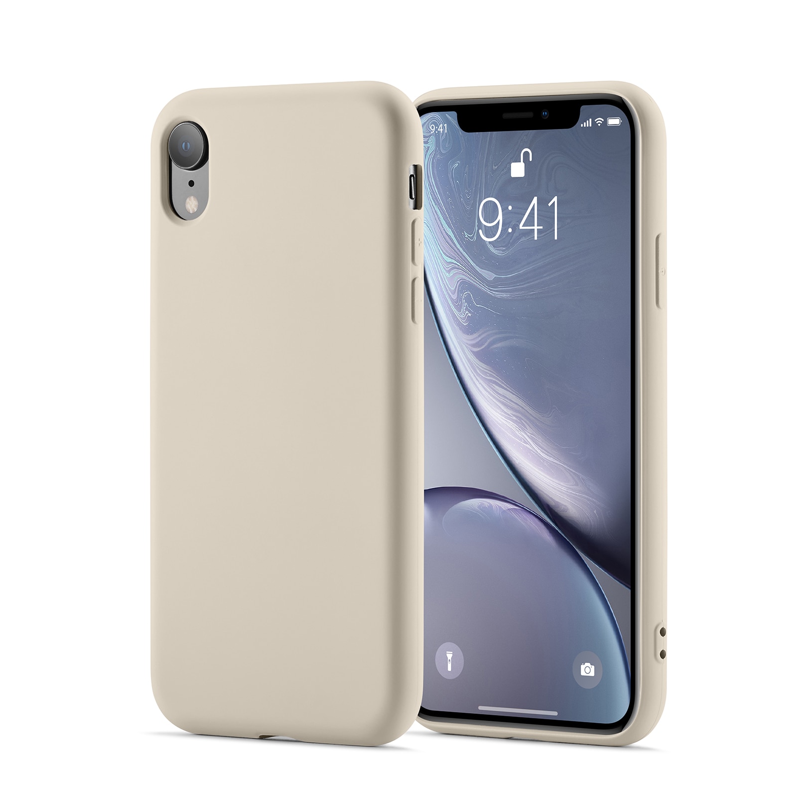 Coque TPU iPhone Xr, beige