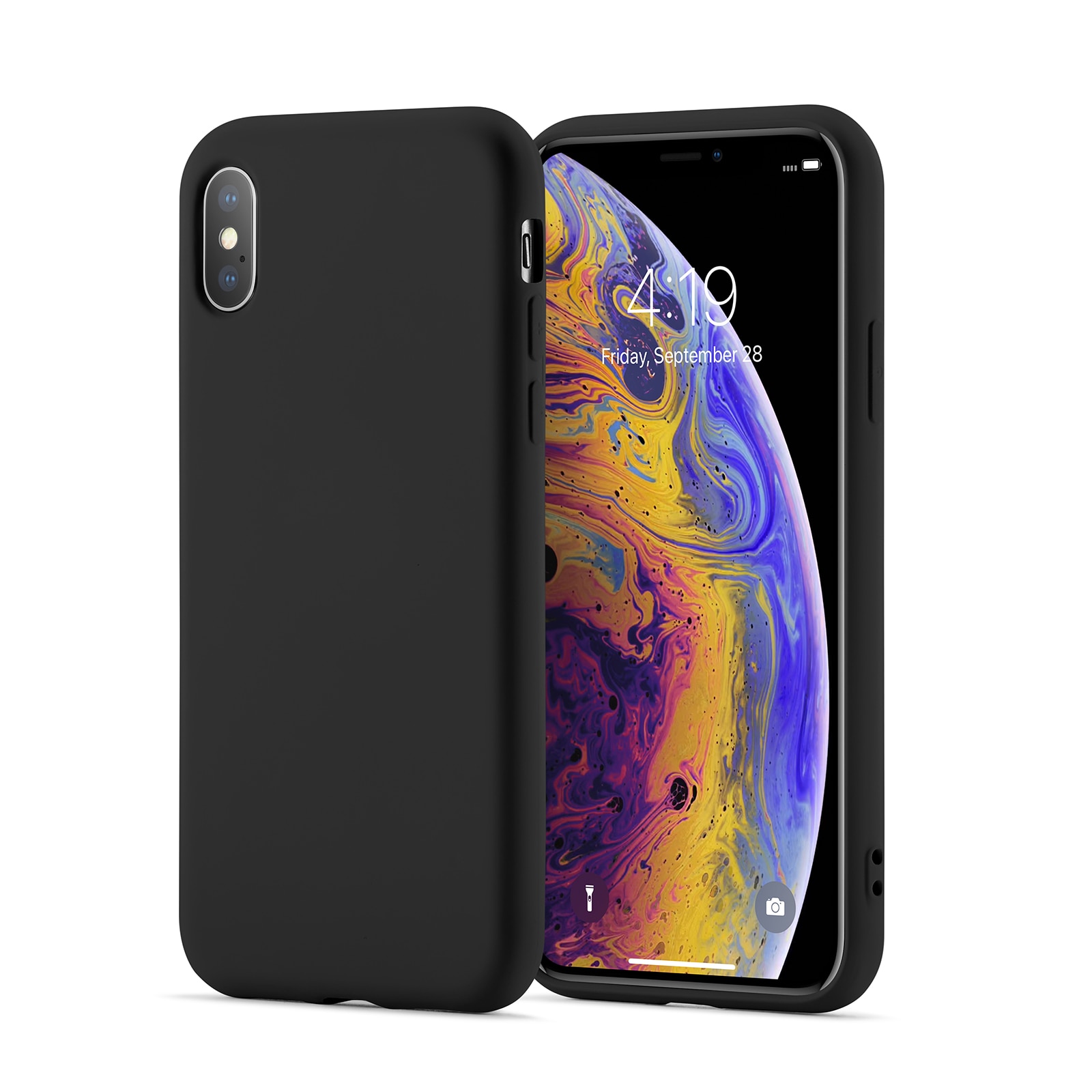 Coque TPU iPhone X/XS, noir