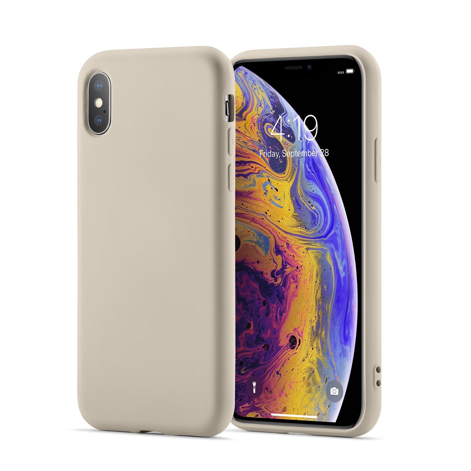 Coque TPU iPhone X/XS, beige