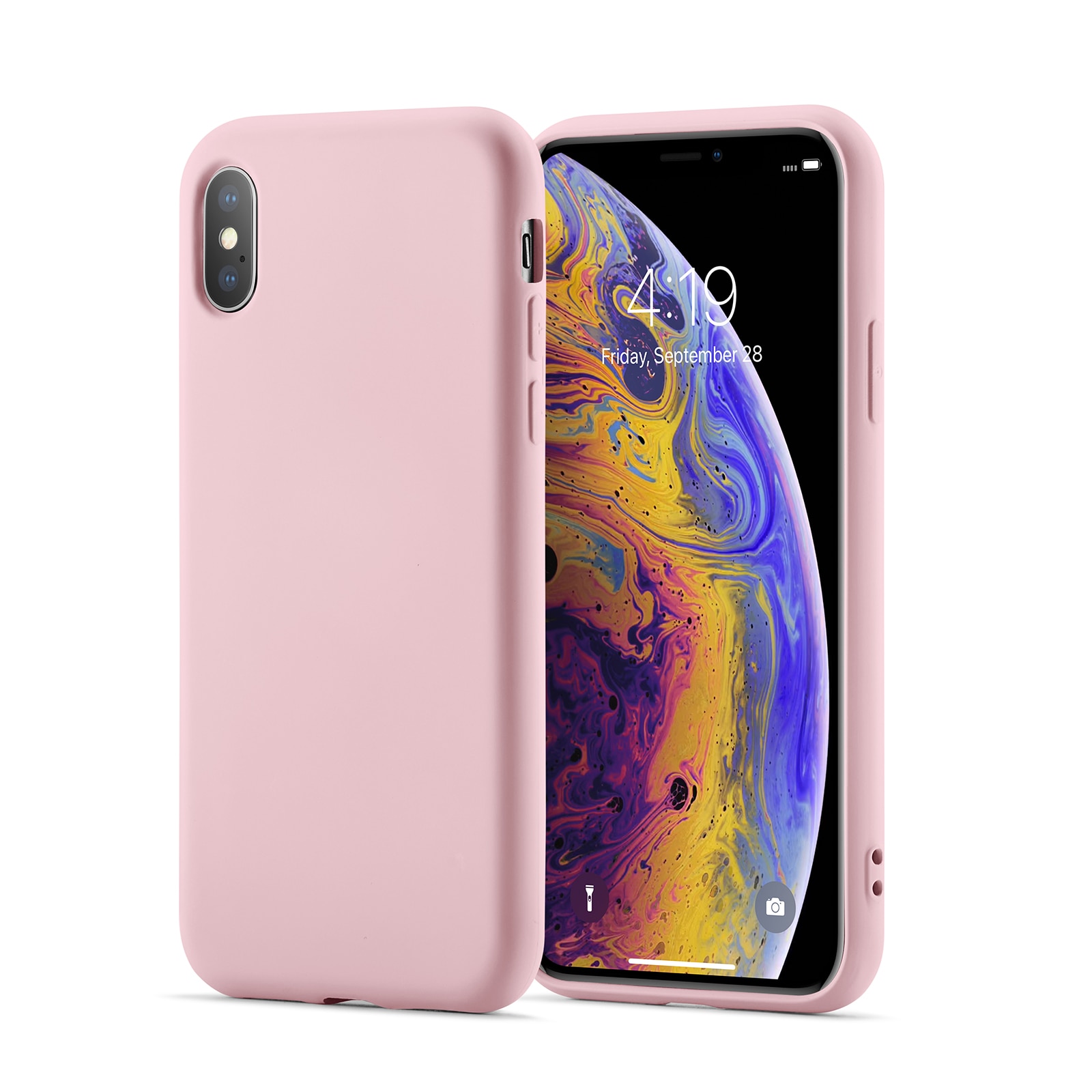 Coque TPU iPhone X/XS, rose