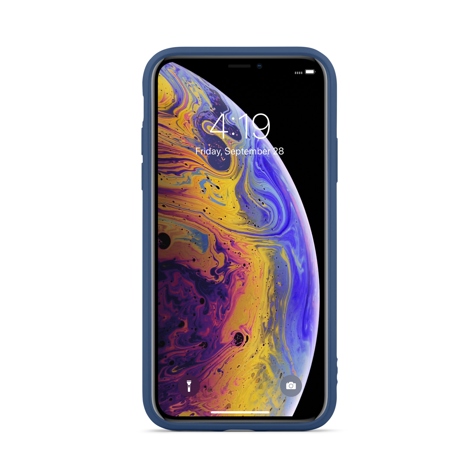 Coque TPU iPhone X/XS, bleu foncé