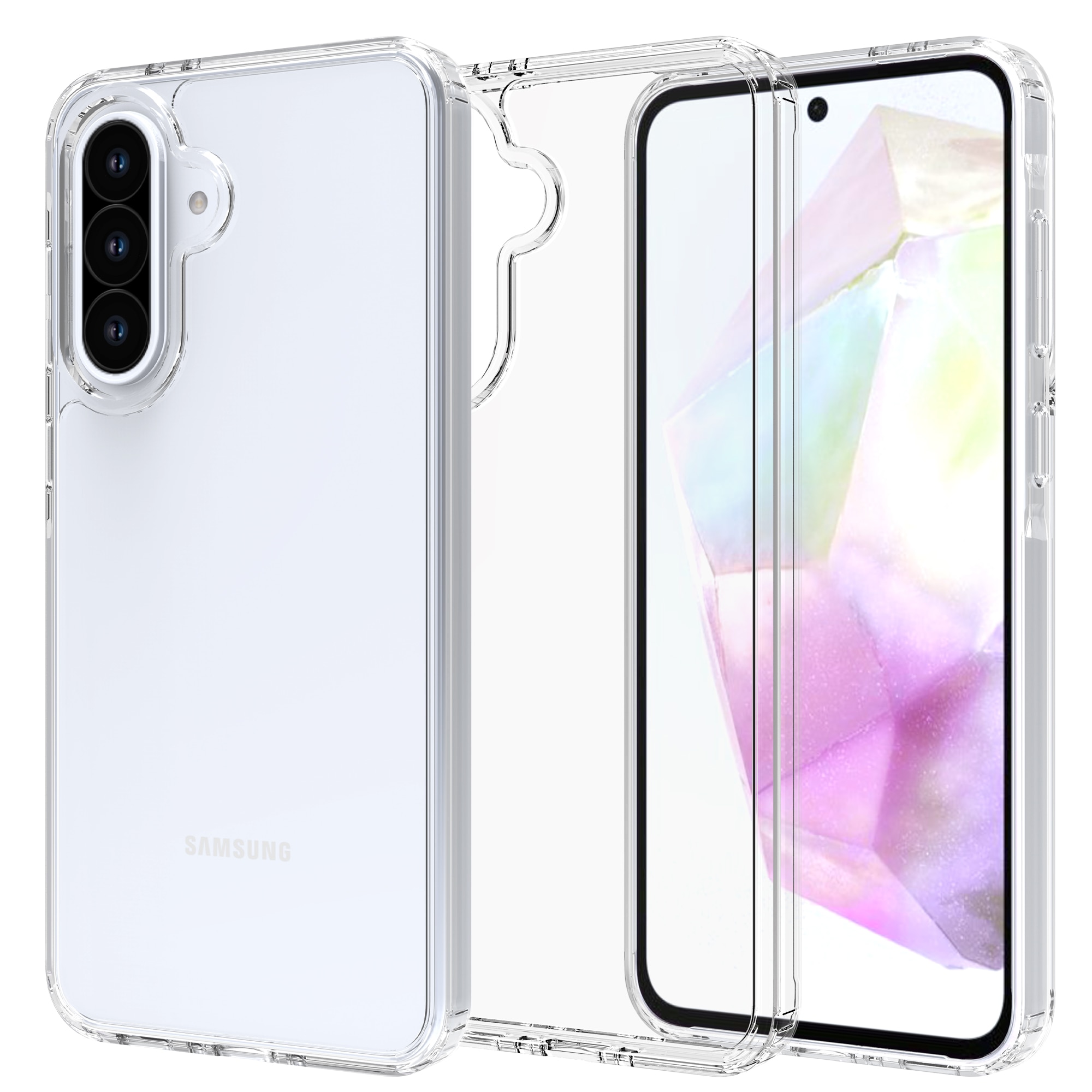 Coque hybride pour Samsung Galaxy A56, Transparent