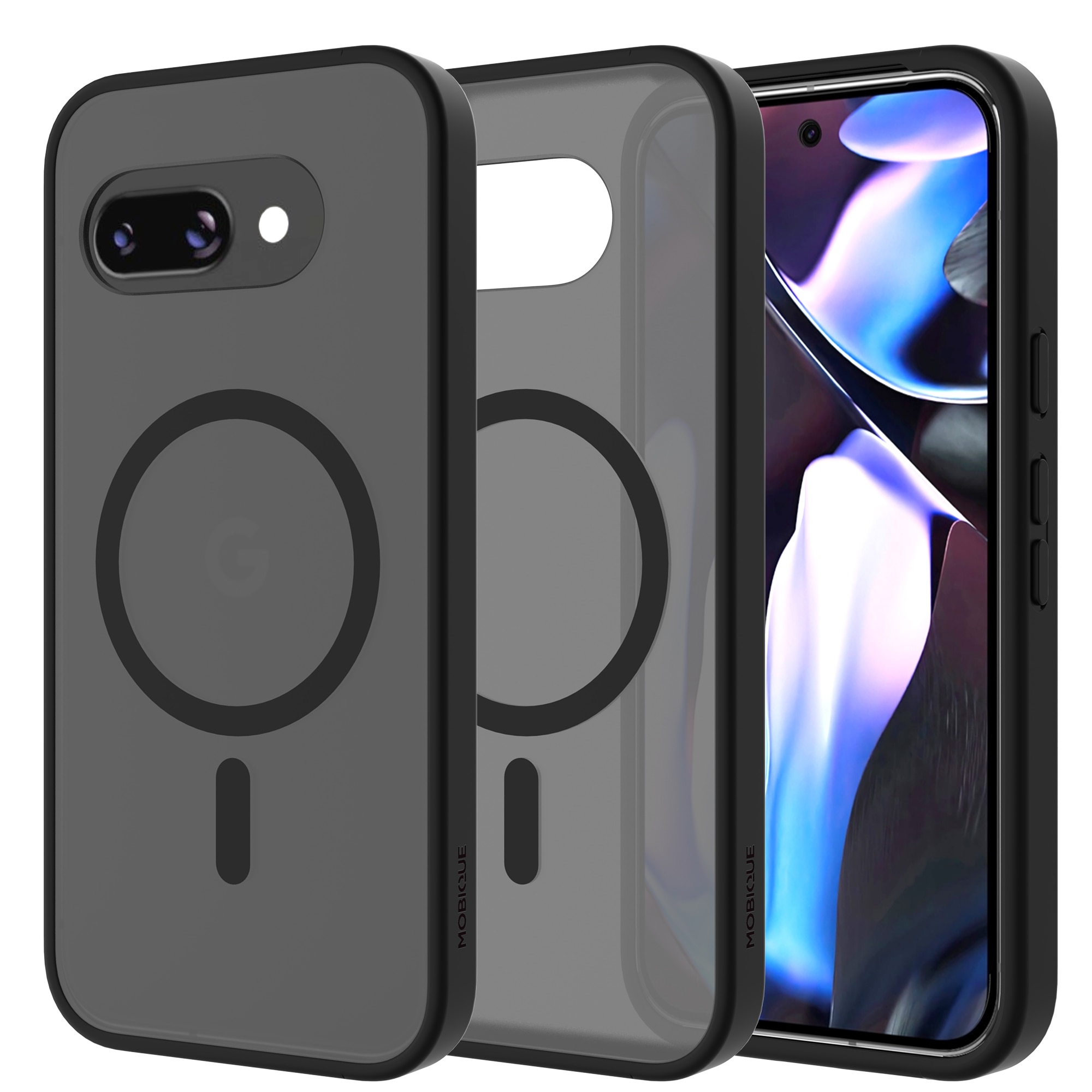 Coque Magnetic Hybrid Google Pixel 9a, Frosted Black