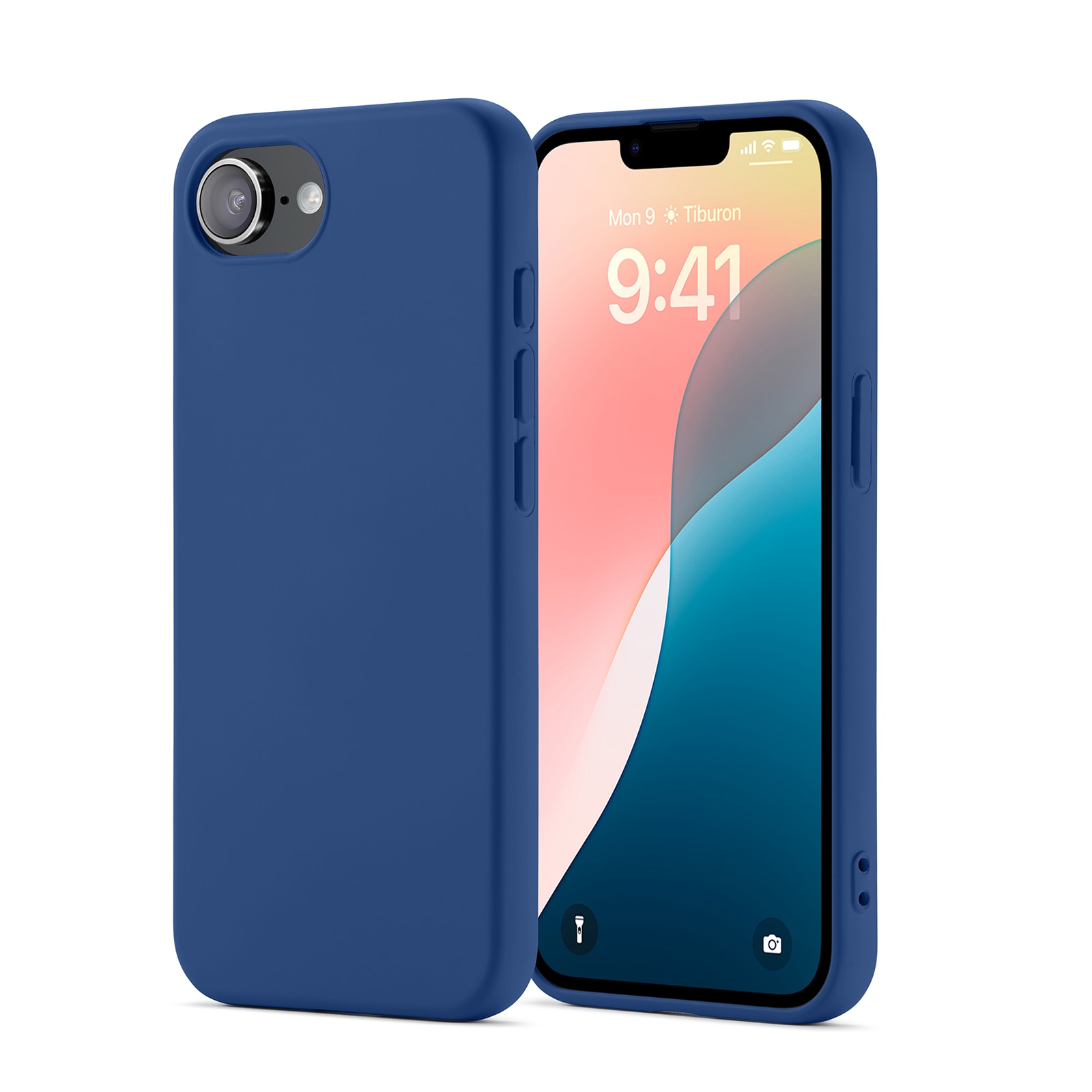 Coque TPU iPhone 16e, bleu foncé