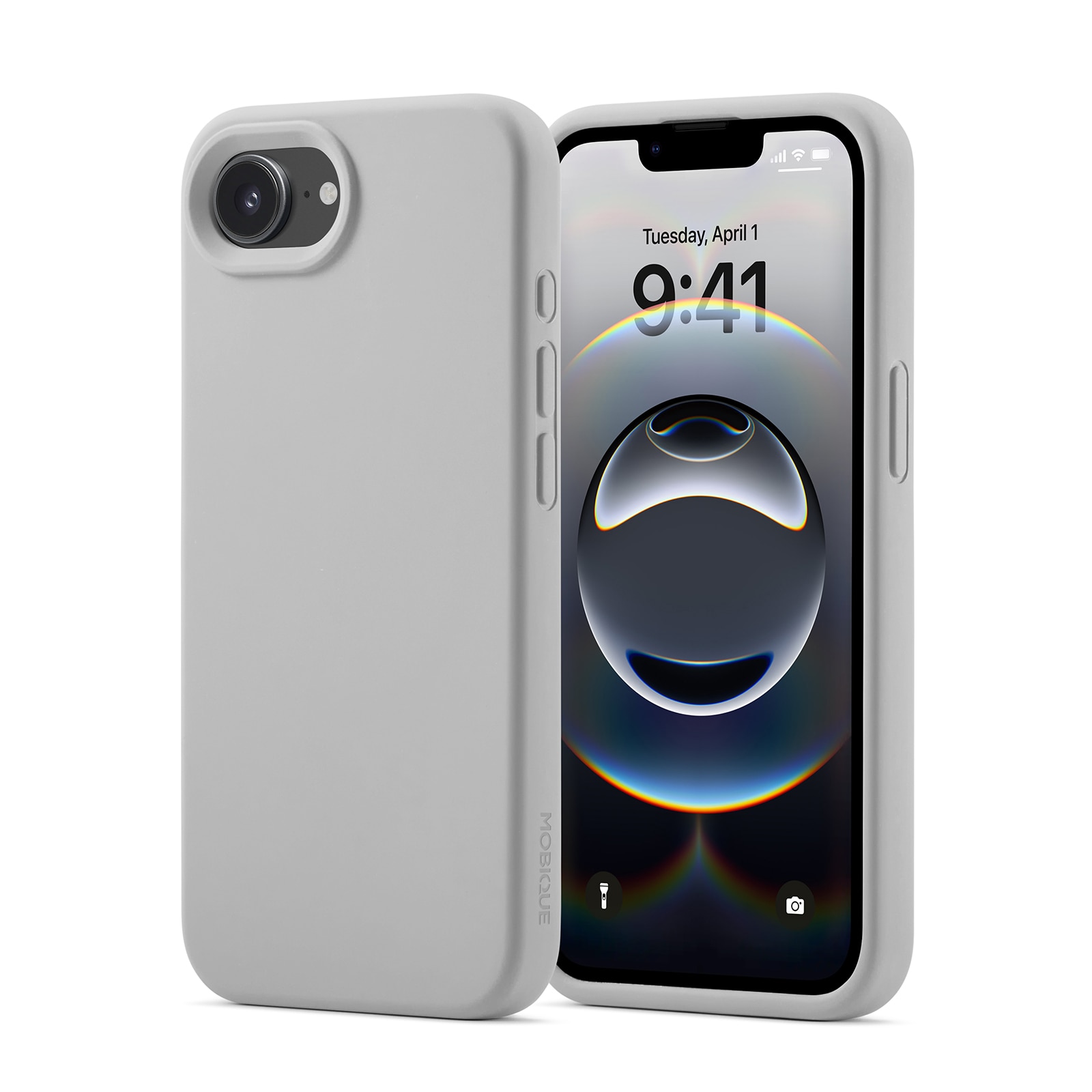 Coque en silicone Magnetic iPhone 16e, Gris