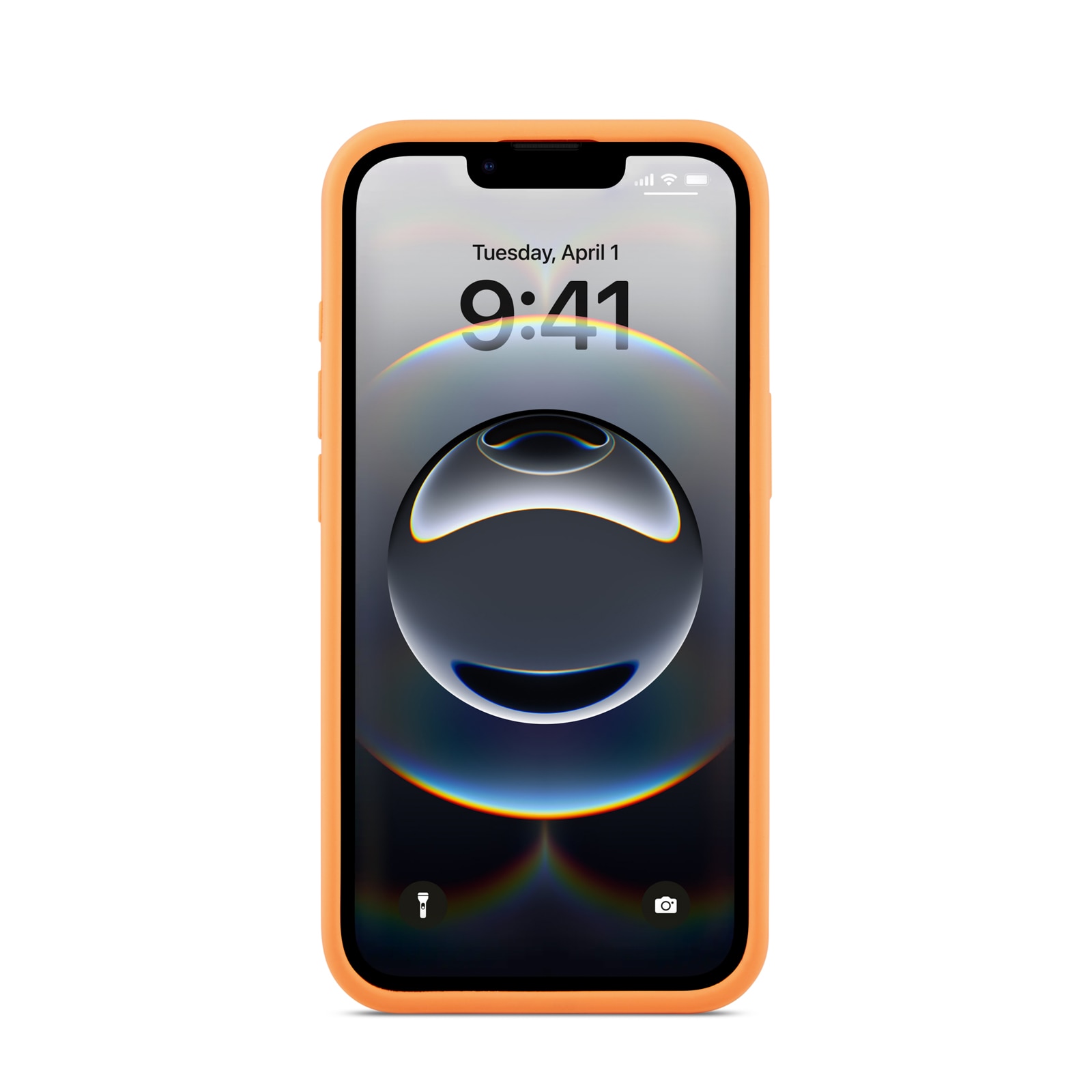 Coque en silicone Magnetic iPhone 16e, Solar Orange