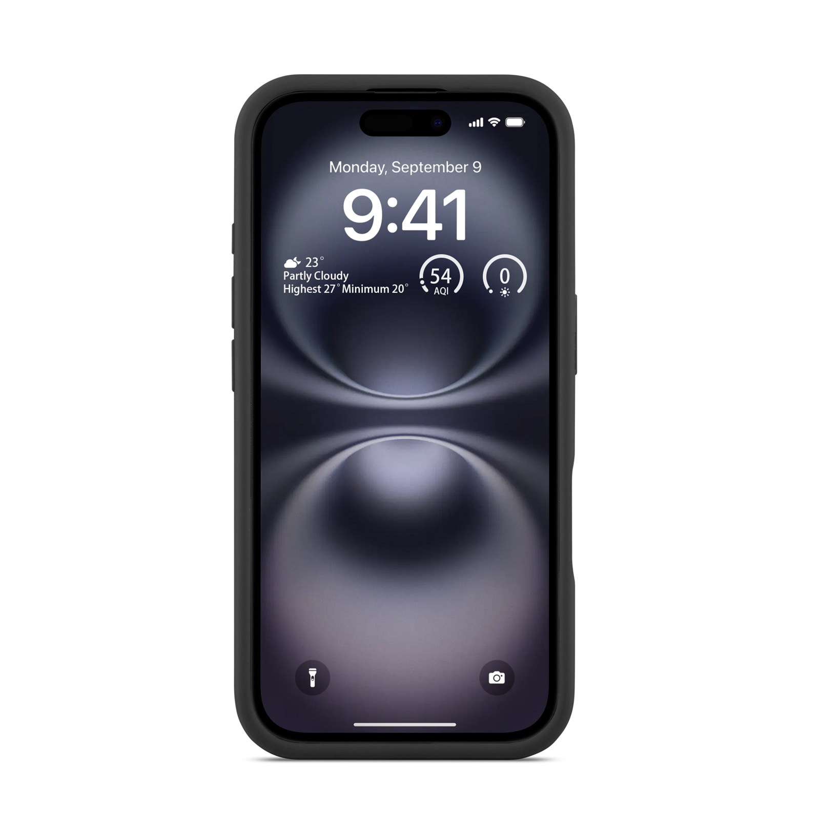 Coque en silicone Magnetic iPhone 16, Noir