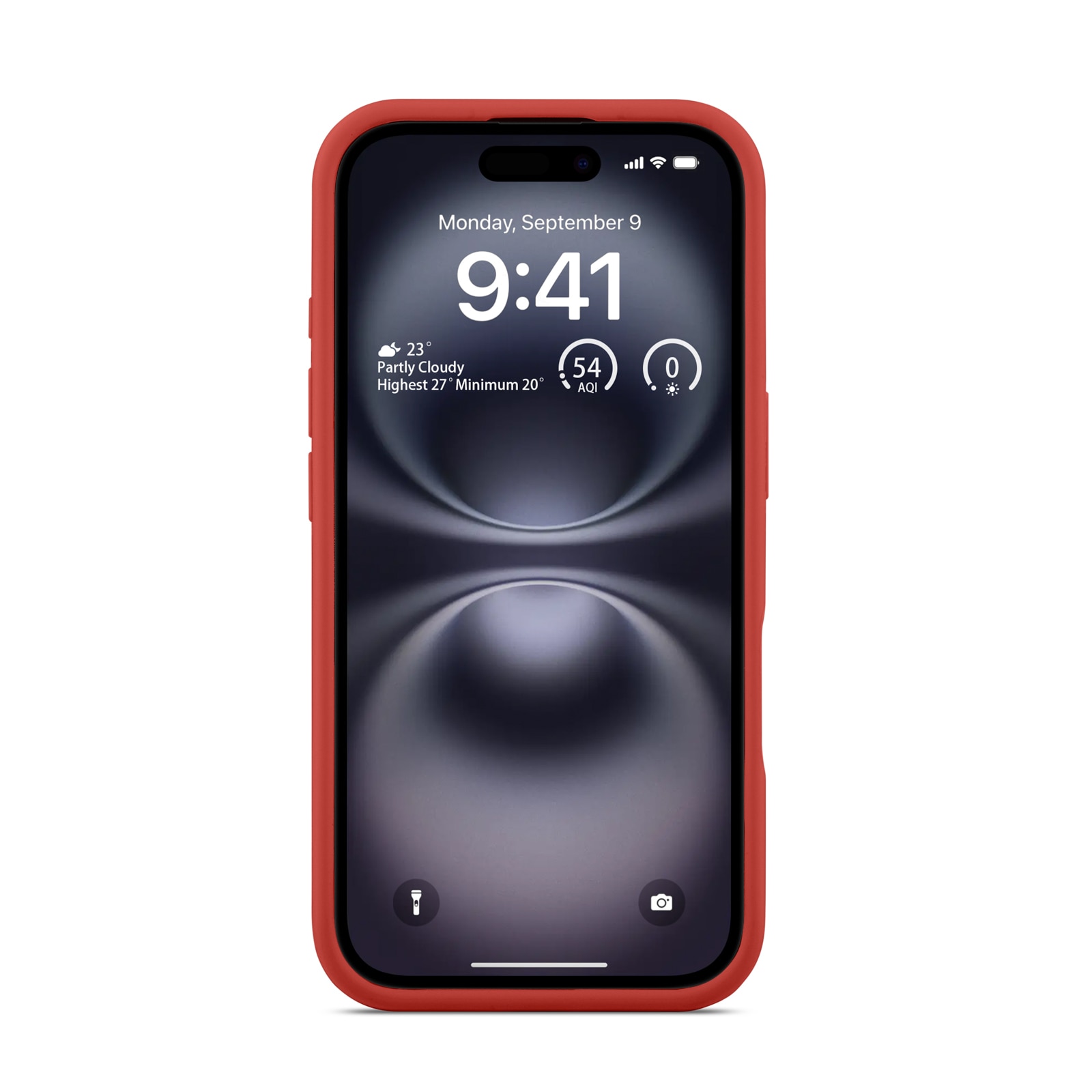 Coque en silicone Magnetic iPhone 16, Lava Red