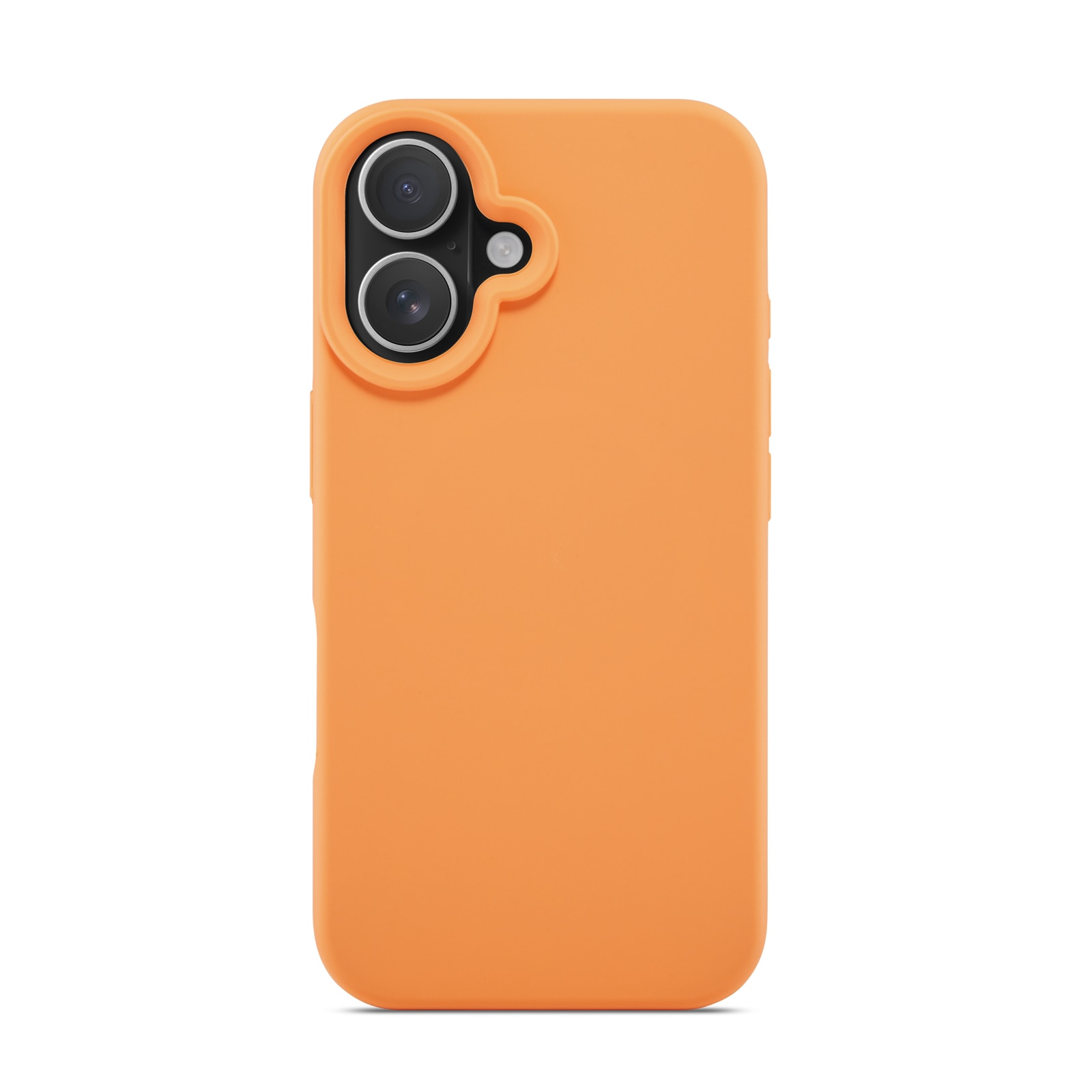 Coque en silicone Magnetic iPhone 16, Solar Orange