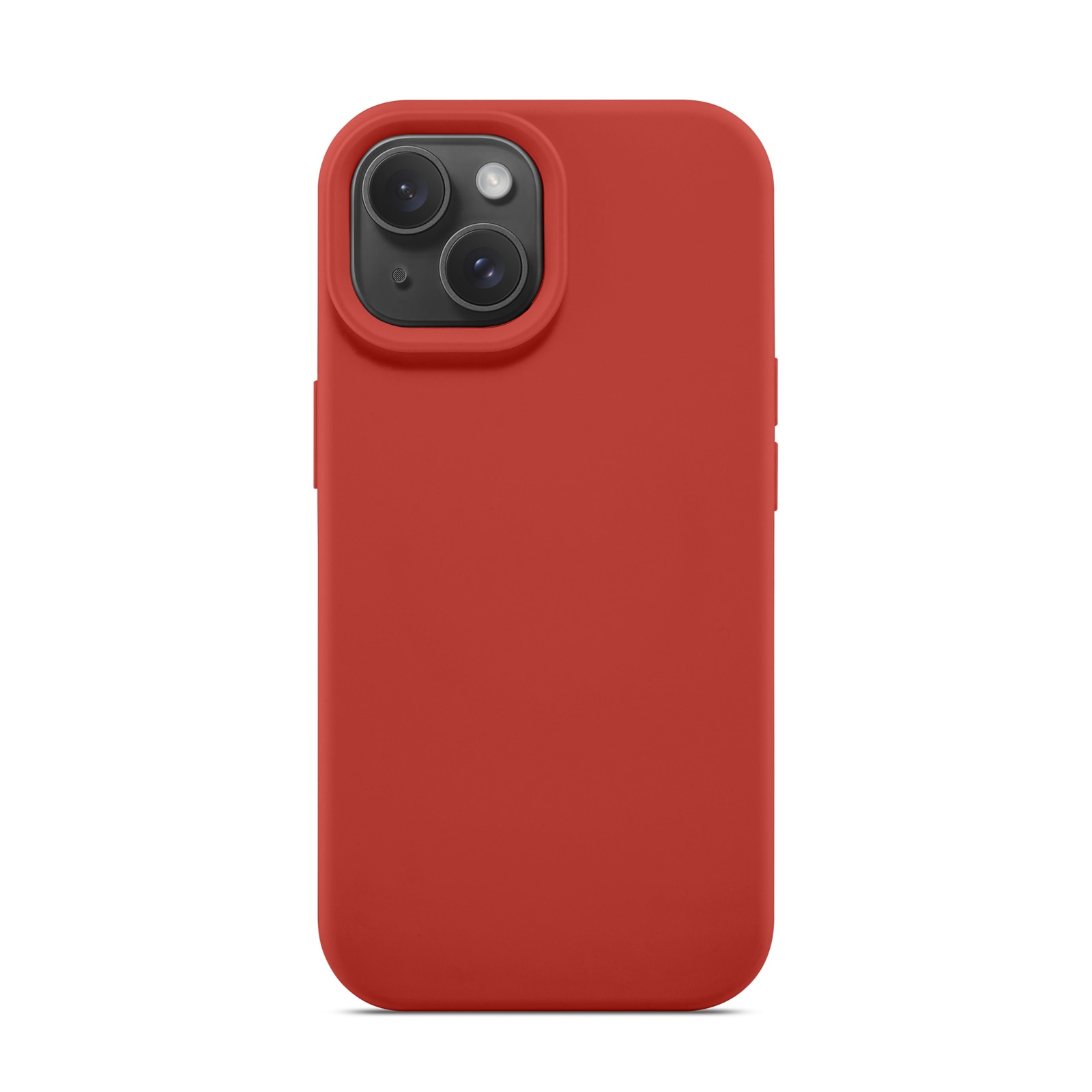 Coque en silicone Magnetic iPhone 15, Lava Red