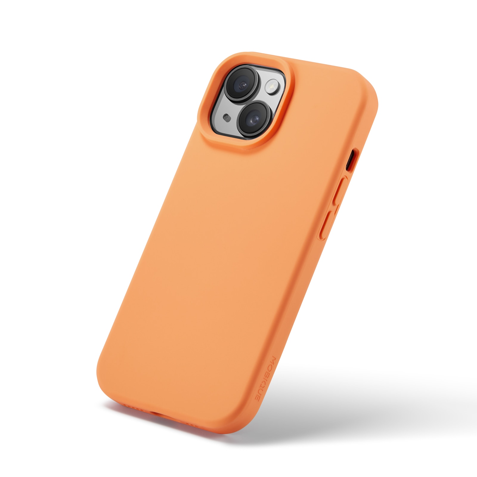 Coque en silicone Magnetic iPhone 15, Solar Orange