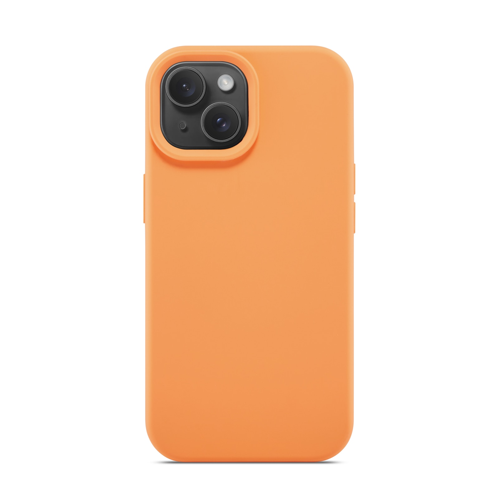 Coque en silicone Magnetic iPhone 15, Solar Orange