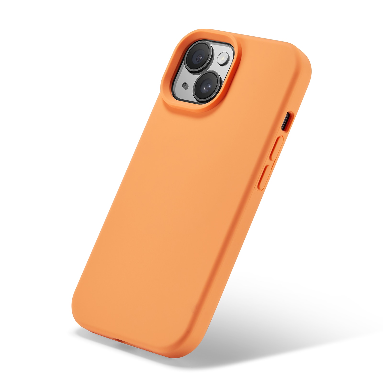 Coque en silicone Magnetic iPhone 14, Solar Orange