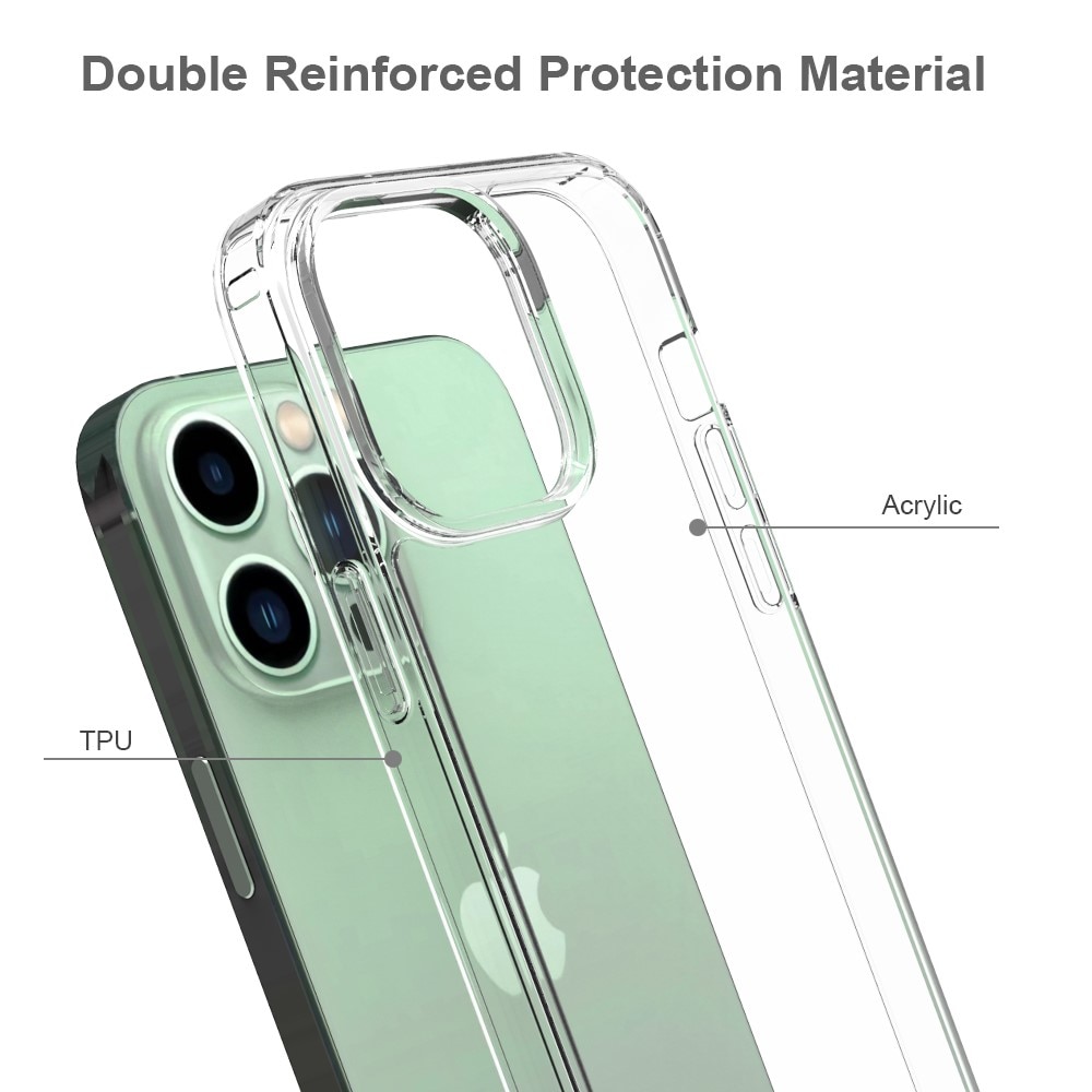 Coque hybride pour iPhone 14 Pro Max, transparent