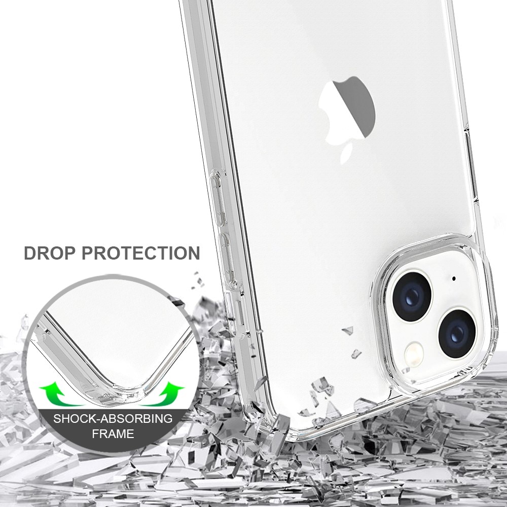 Coque hybride pour iPhone 14, transparent