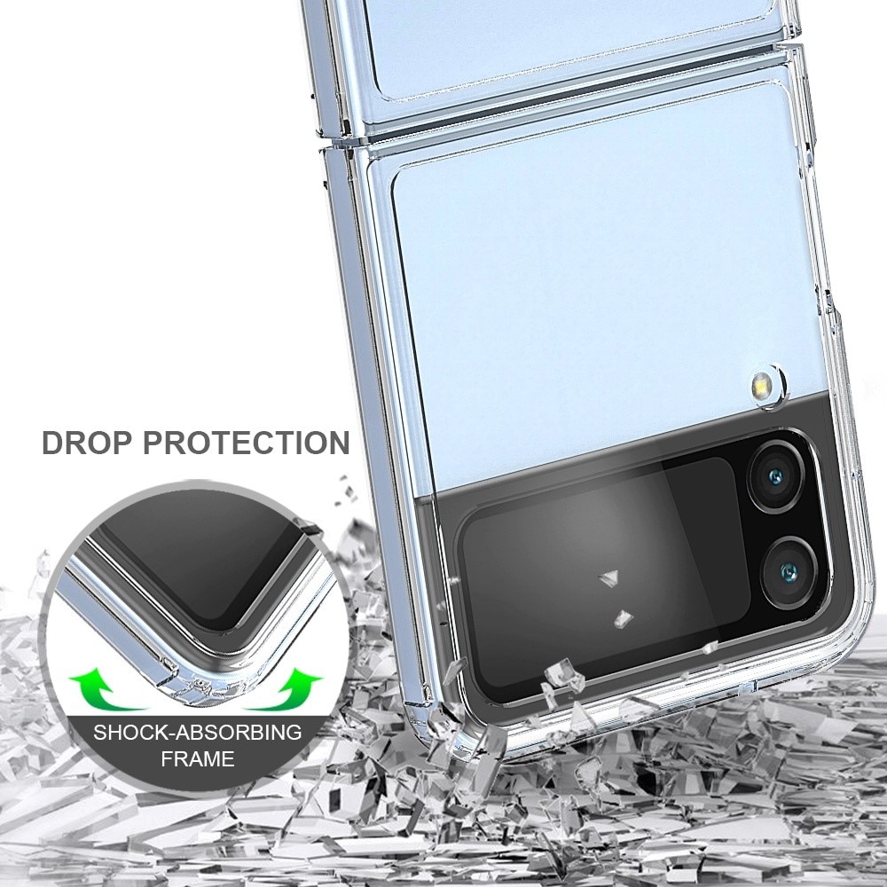 Coque hybride Crystal Hybrid pour Samsung Galaxy Z Flip 4, transparent