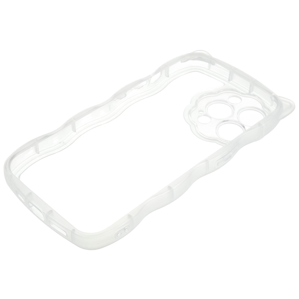 Coque Wavy Edge Chat iPhone 13 Pro, transparent