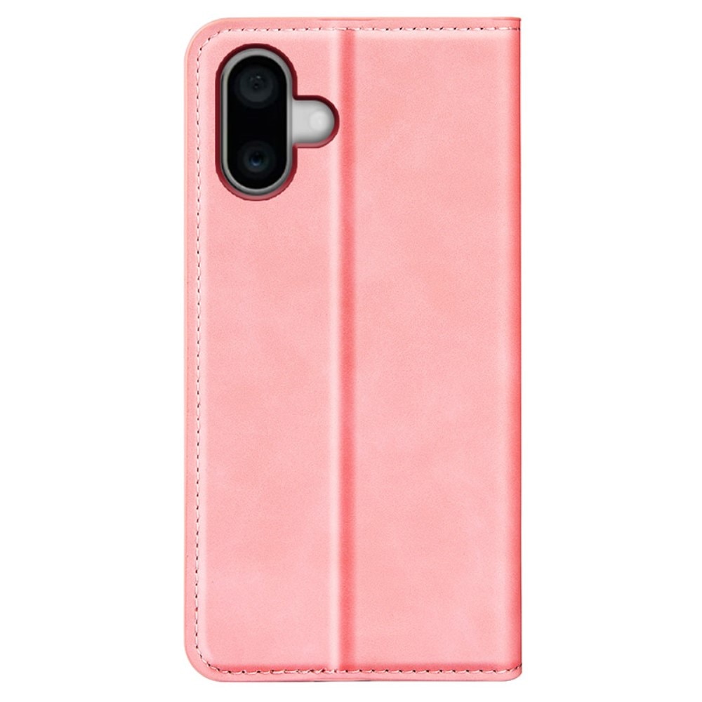 Coque portefeuille mince iPhone 16, rose