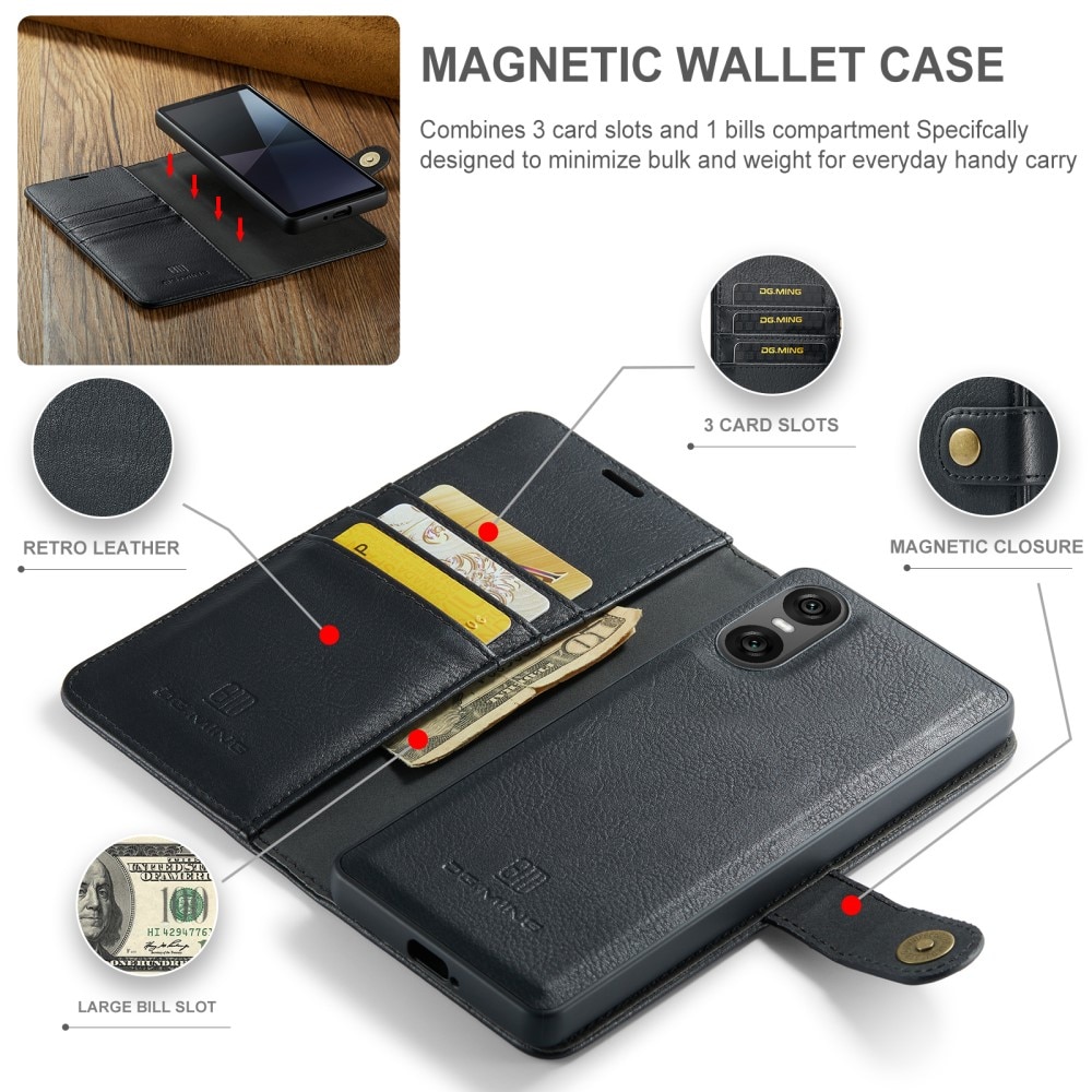 Étui portefeuille Magnet Wallet Sony Xperia 10 VI, Black