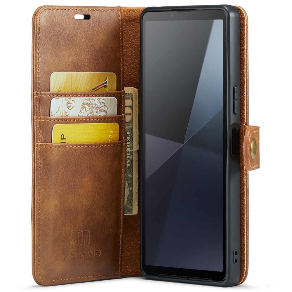 Étui portefeuille Magnet Wallet Sony Xperia 10 VI, Cognac