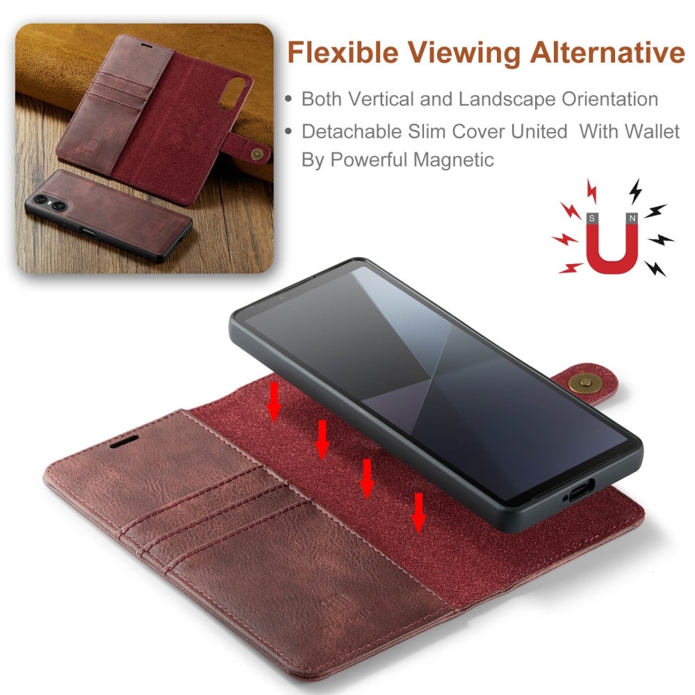 Étui portefeuille Magnet Wallet Sony Xperia 10 VI, Red