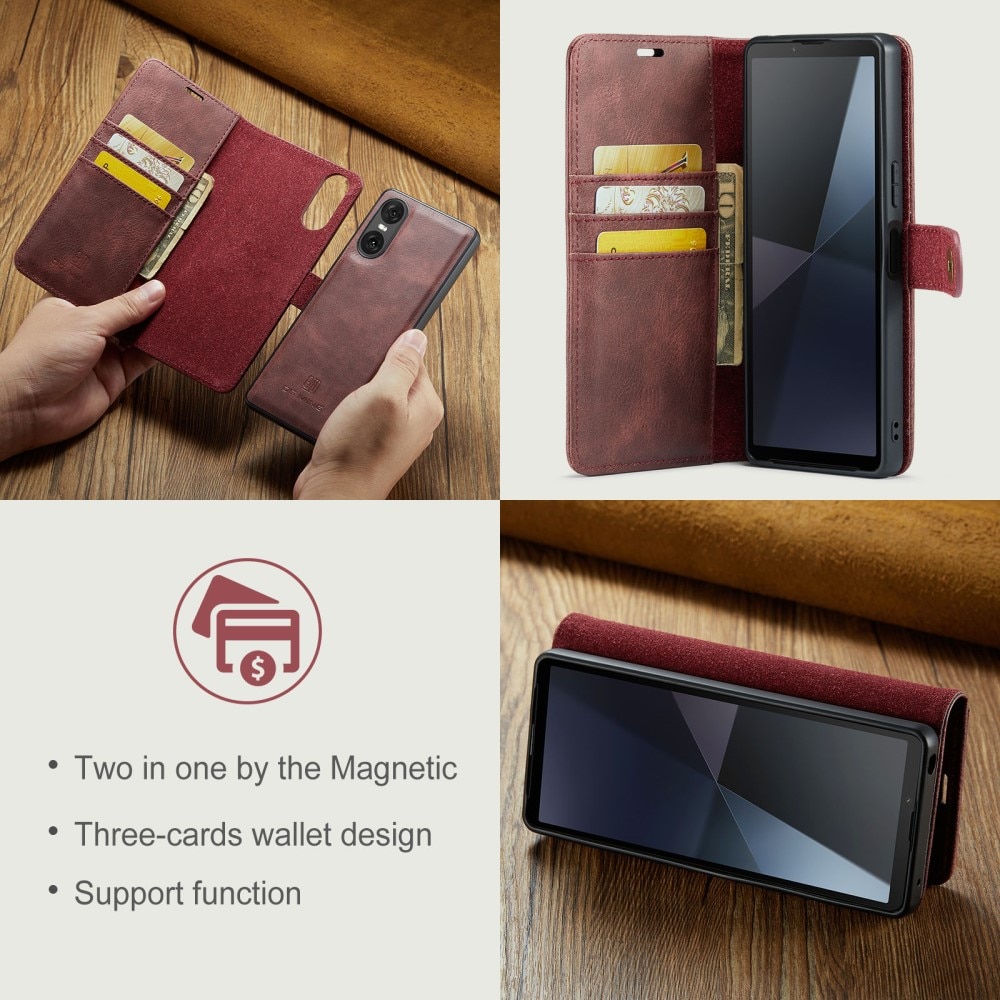 Étui portefeuille Magnet Wallet Sony Xperia 10 VI, Red