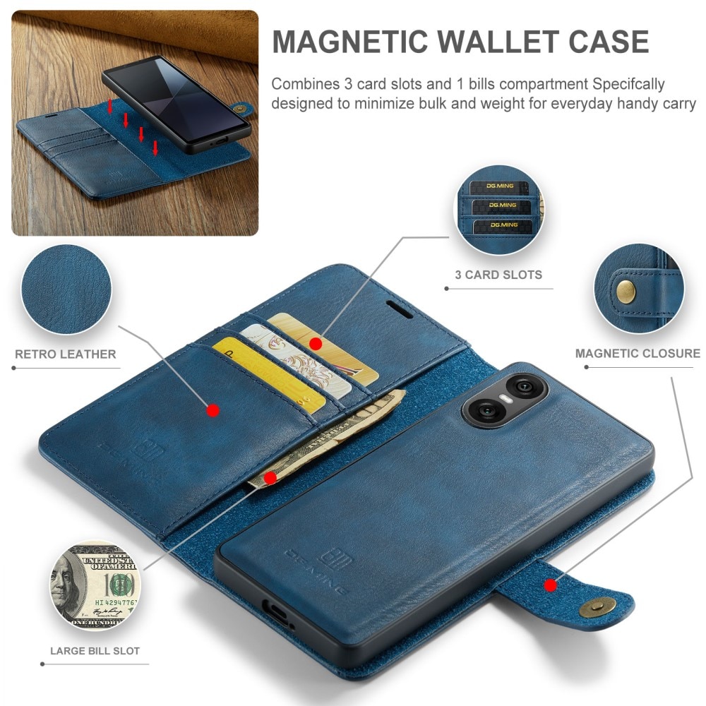 Étui portefeuille Magnet Wallet Sony Xperia 10 VI, Blue