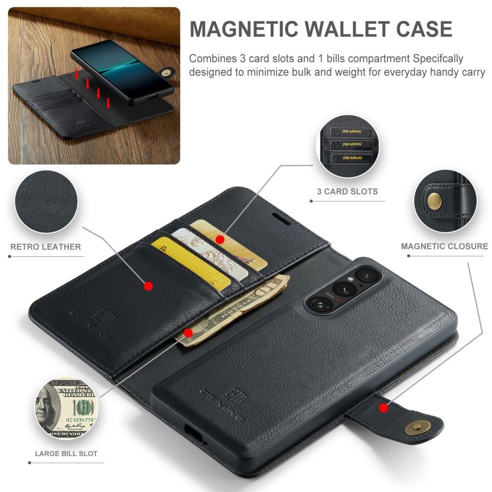 Étui portefeuille Magnet Wallet Sony Xperia 1 VI, Black