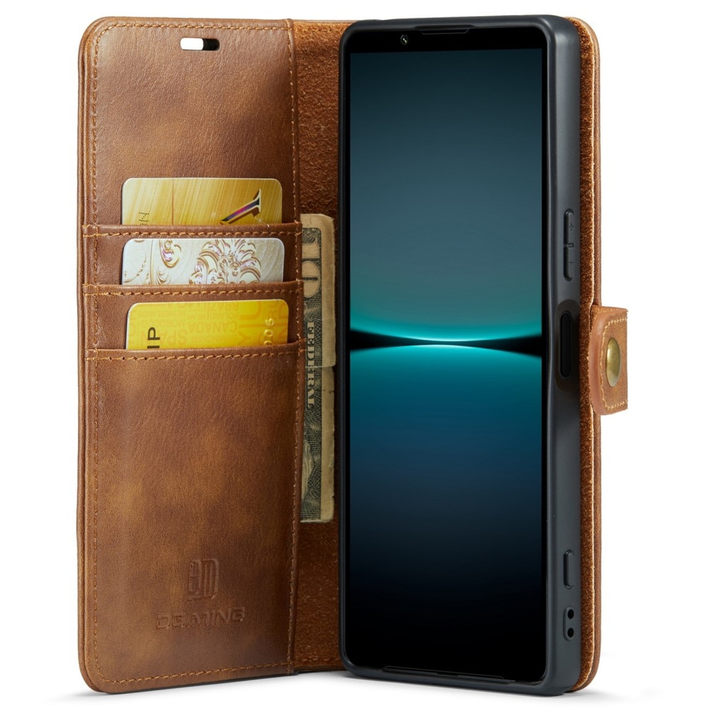 Étui portefeuille Magnet Wallet Sony Xperia 1 VI, Cognac