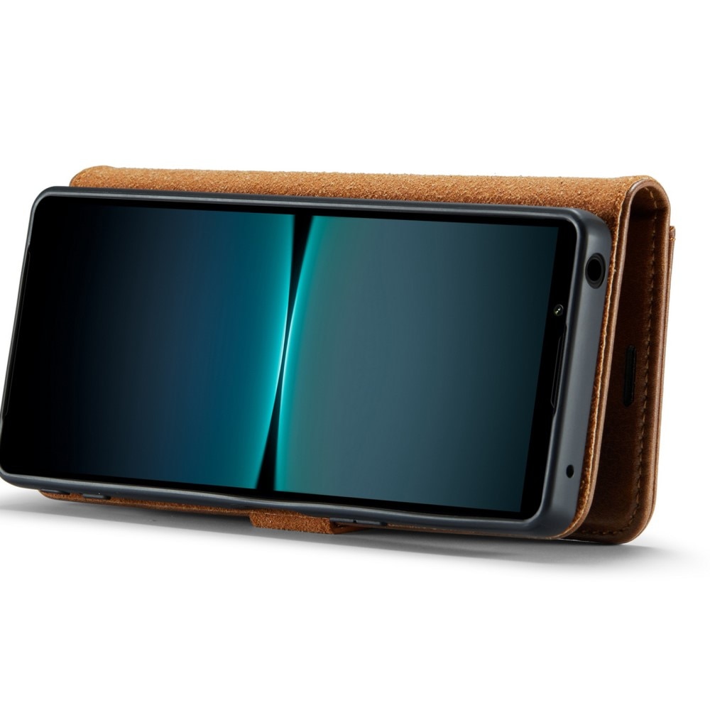 Étui portefeuille Magnet Wallet Sony Xperia 1 VI, Cognac