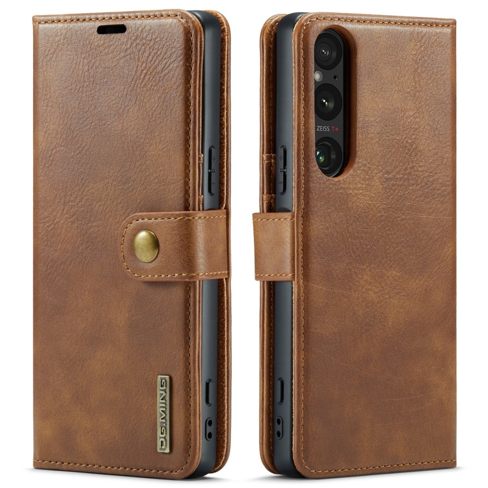 Étui portefeuille Magnet Wallet Sony Xperia 1 VI, Cognac