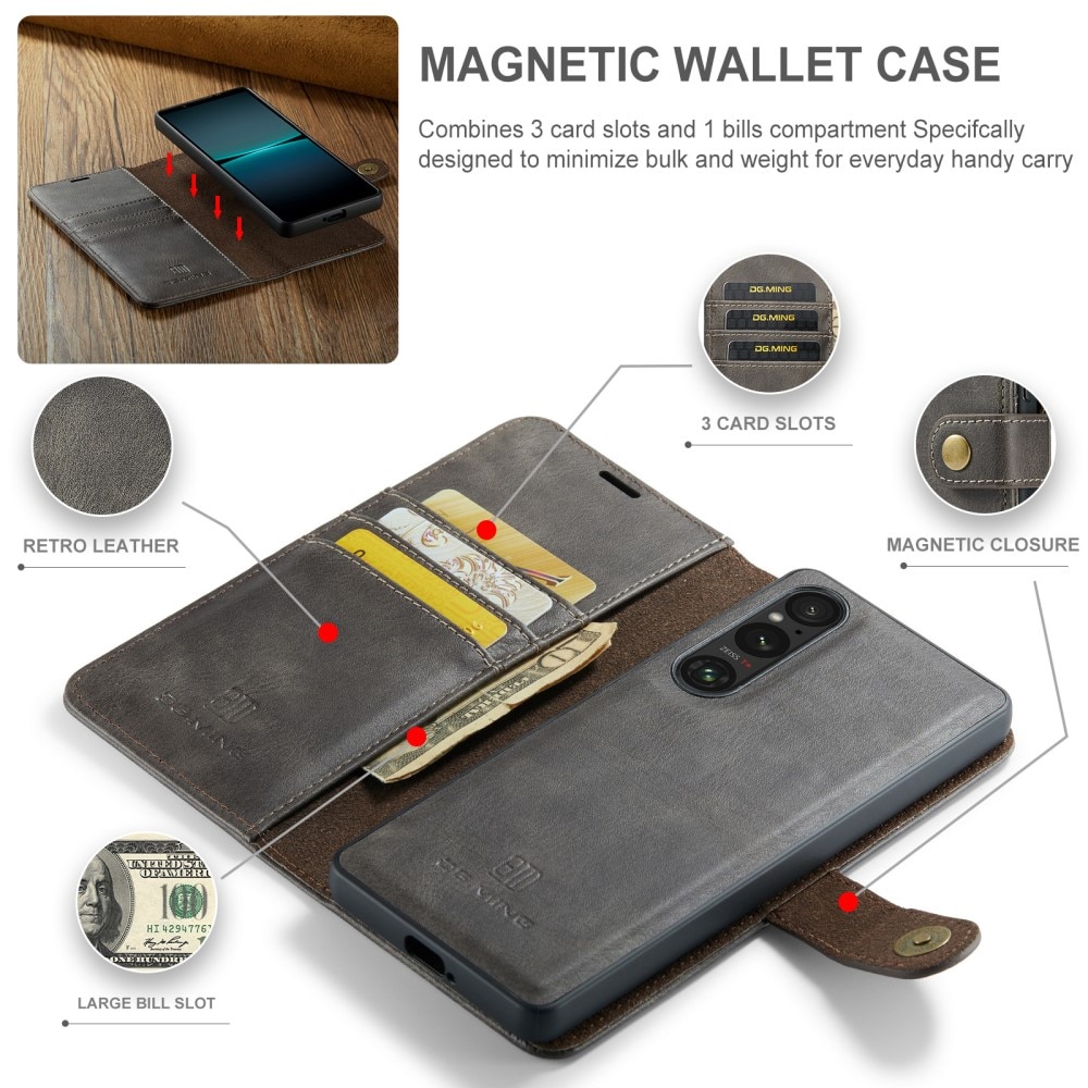 Étui portefeuille Magnet Wallet Sony Xperia 1 VI, Brown