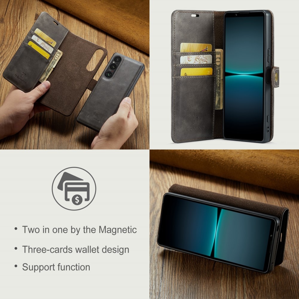 Étui portefeuille Magnet Wallet Sony Xperia 1 VI, Brown