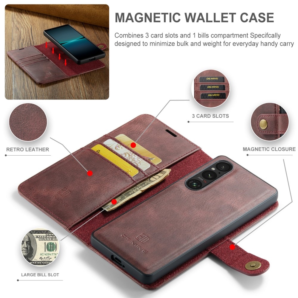 Étui portefeuille Magnet Wallet Sony Xperia 1 VI, Red