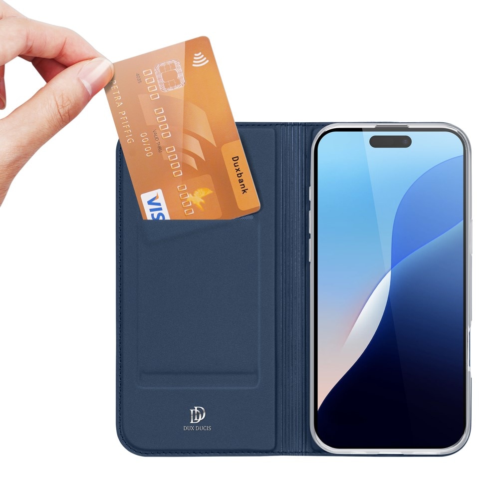 Étui portefeuille Skin Pro Series iPhone 16 Pro, Navy