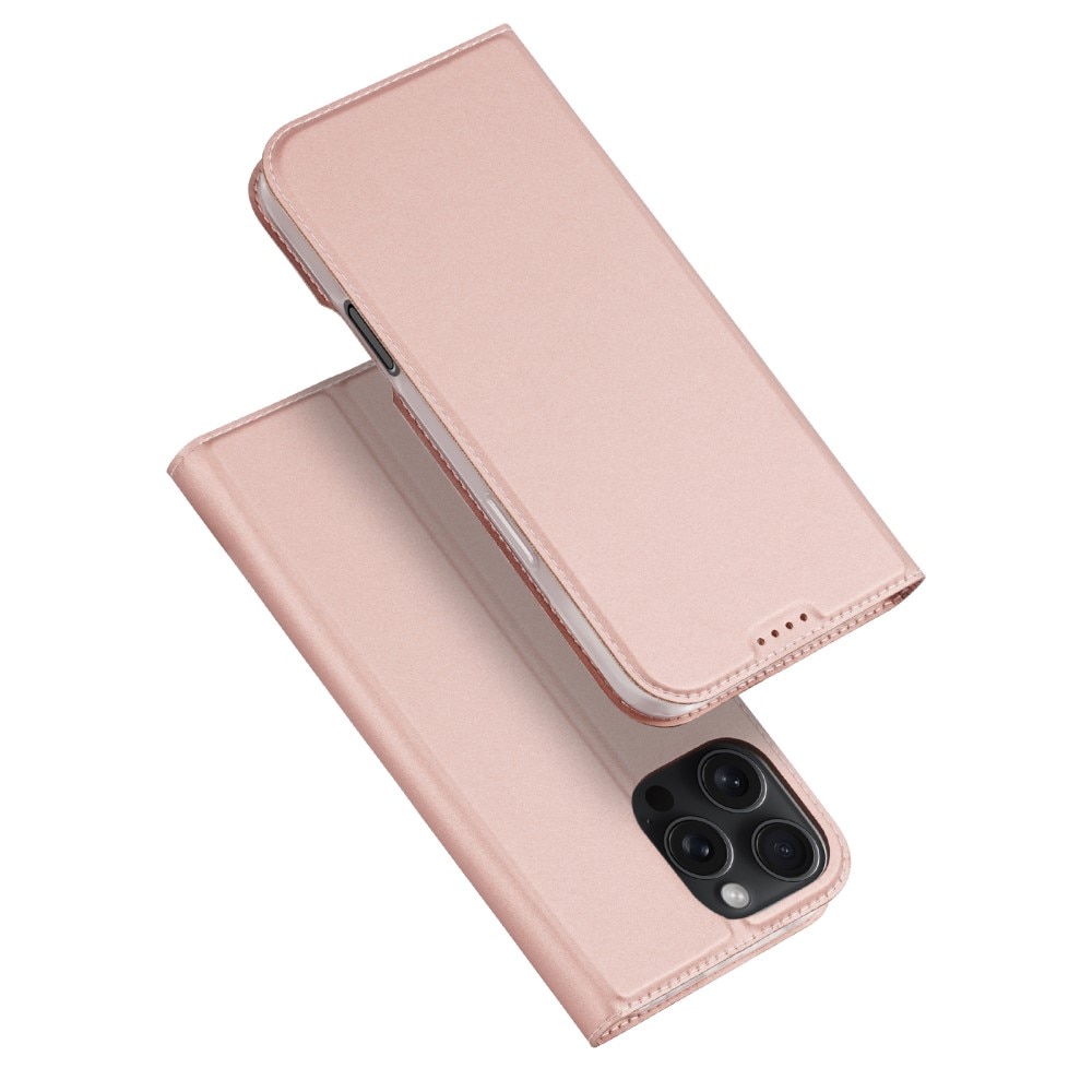 Étui portefeuille Skin Pro Series iPhone 16 Pro, Rose Gold