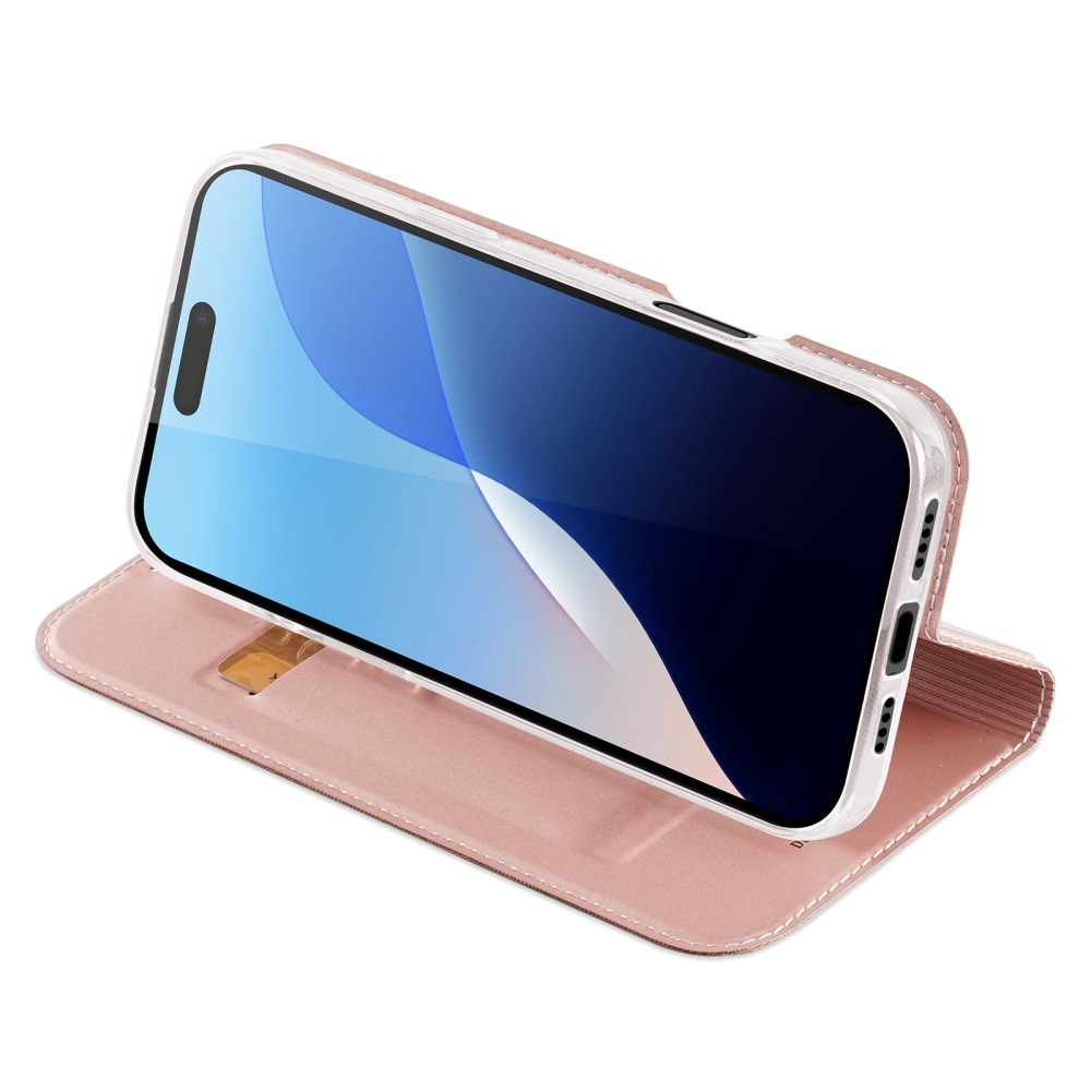 Étui portefeuille Skin Pro Series iPhone 16 Pro, Rose Gold