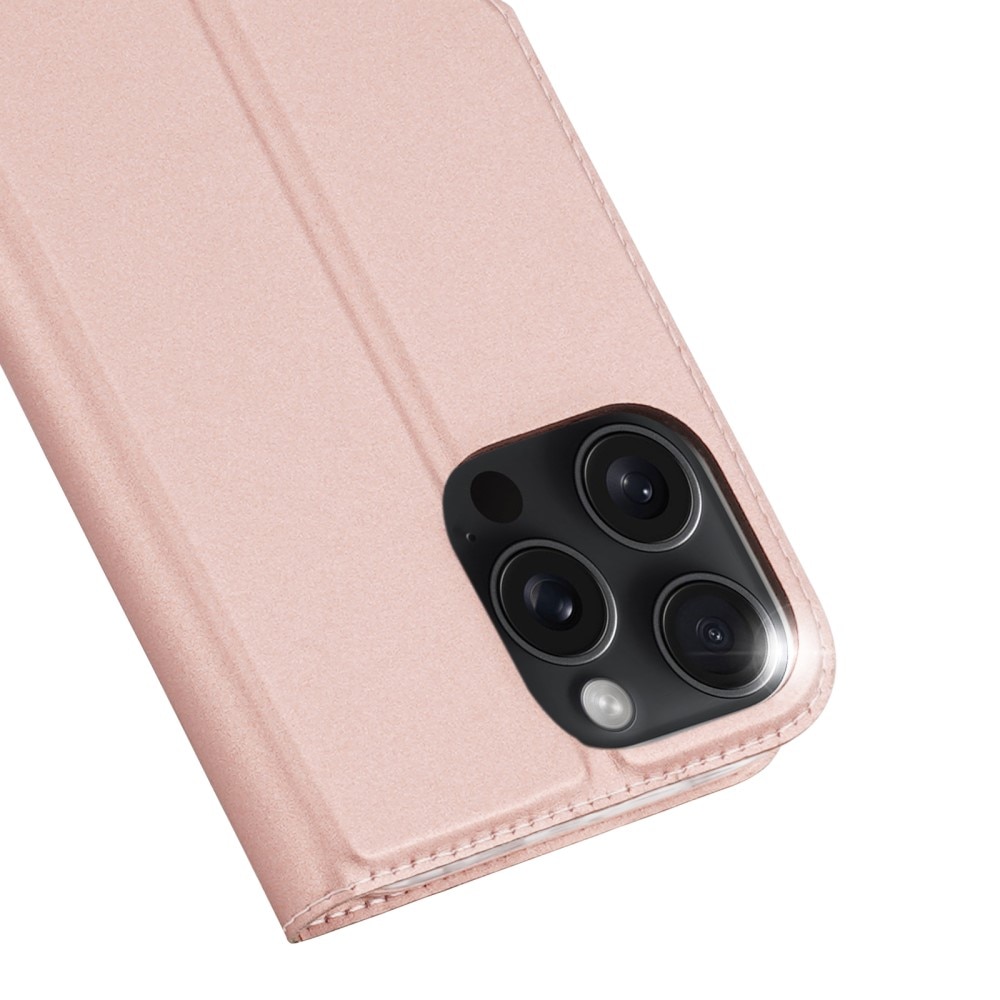 Étui portefeuille Skin Pro Series iPhone 16 Pro, Rose Gold