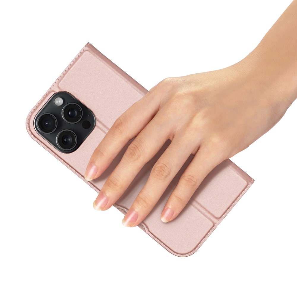 Étui portefeuille Skin Pro Series iPhone 16 Pro, Rose Gold