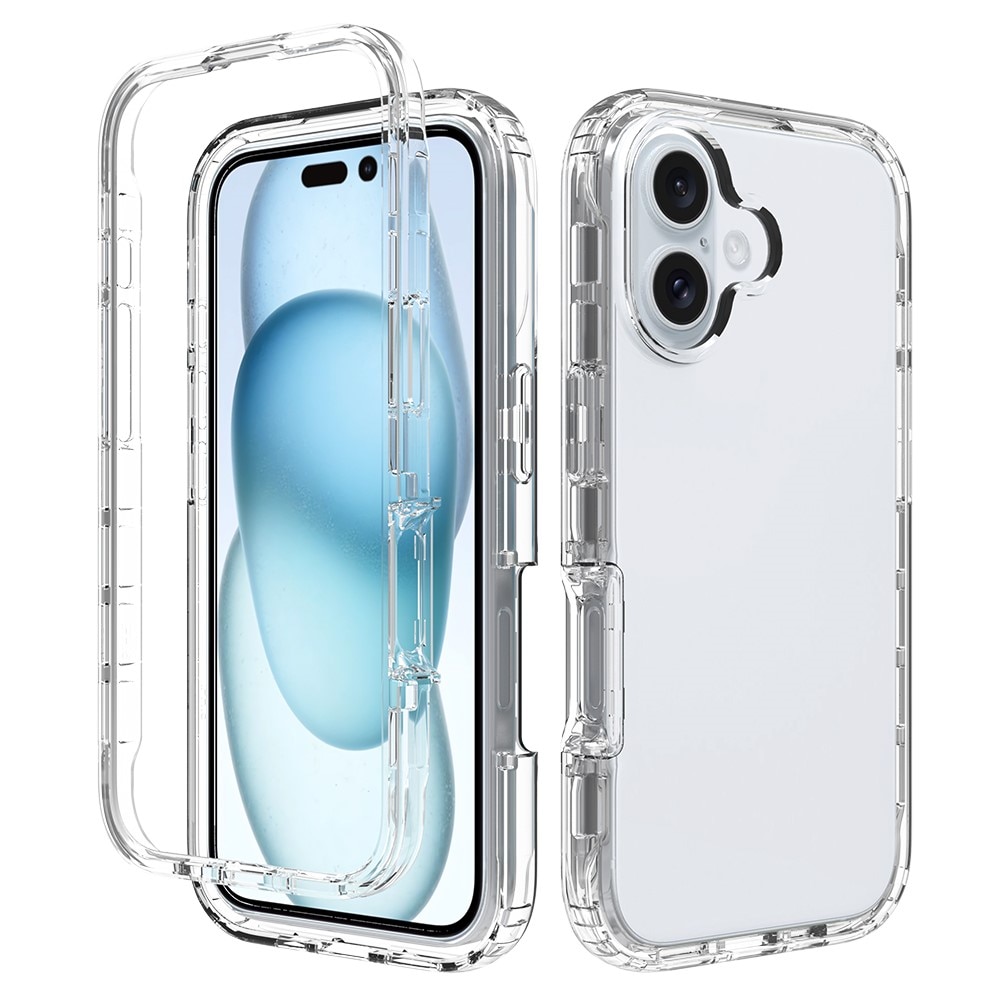 Coque de couverture complète iPhone 16 Plus, transparent