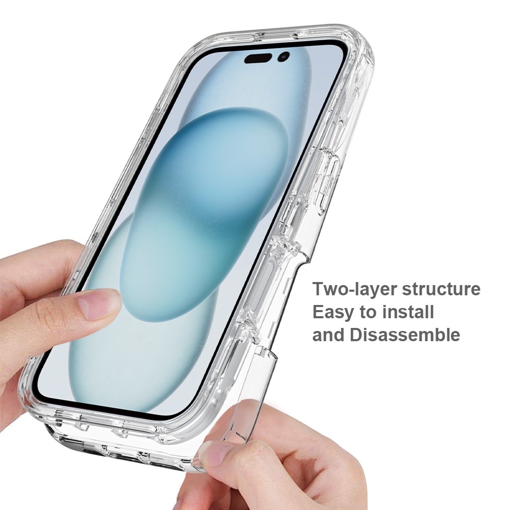 Coque de couverture complète iPhone 16 Plus, transparent